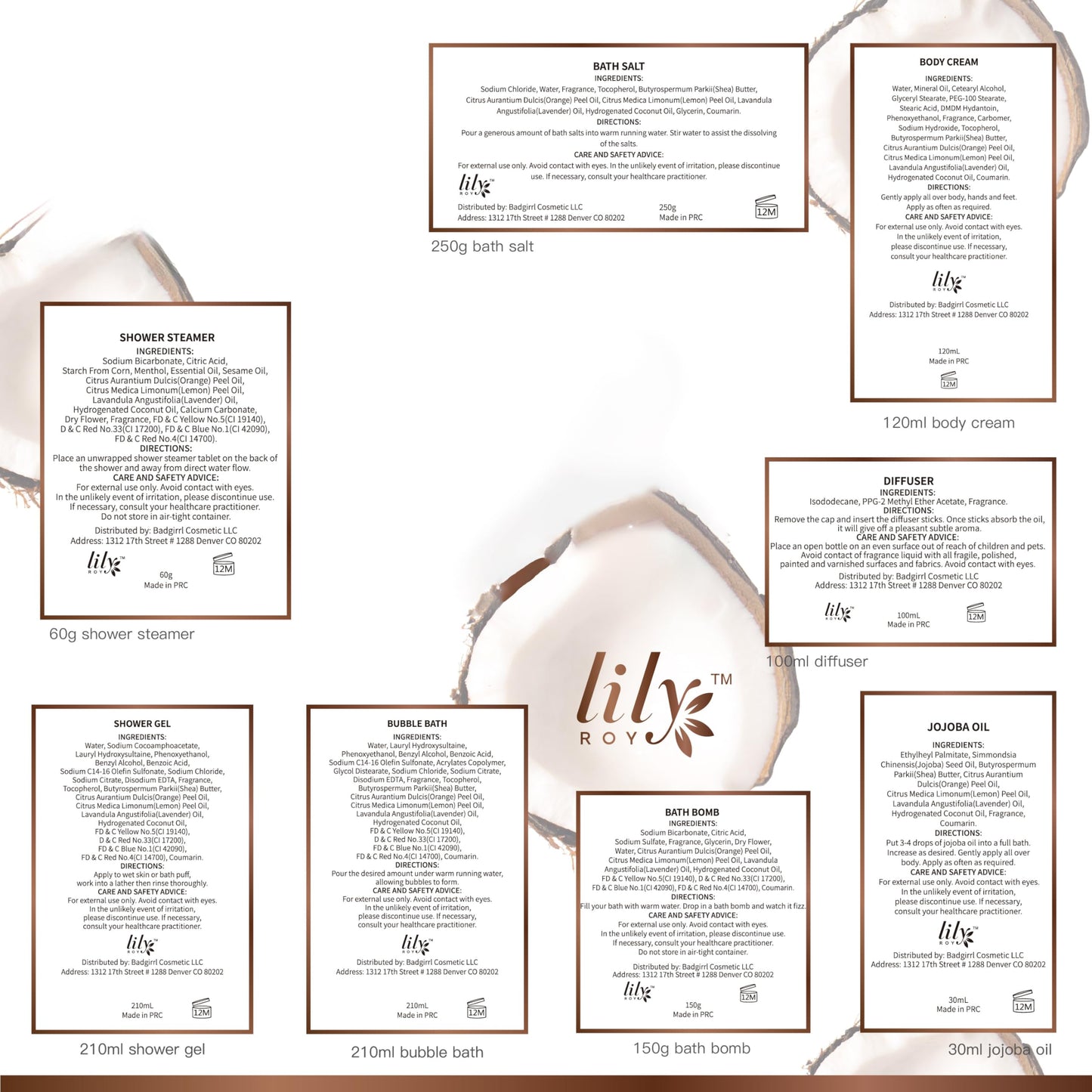 Bath & Body Gift Basket for Women – 17-Piece Coconut Vanilla Spa Set, Christmas, Birthday, Mother’s Day Self-Care Gifts