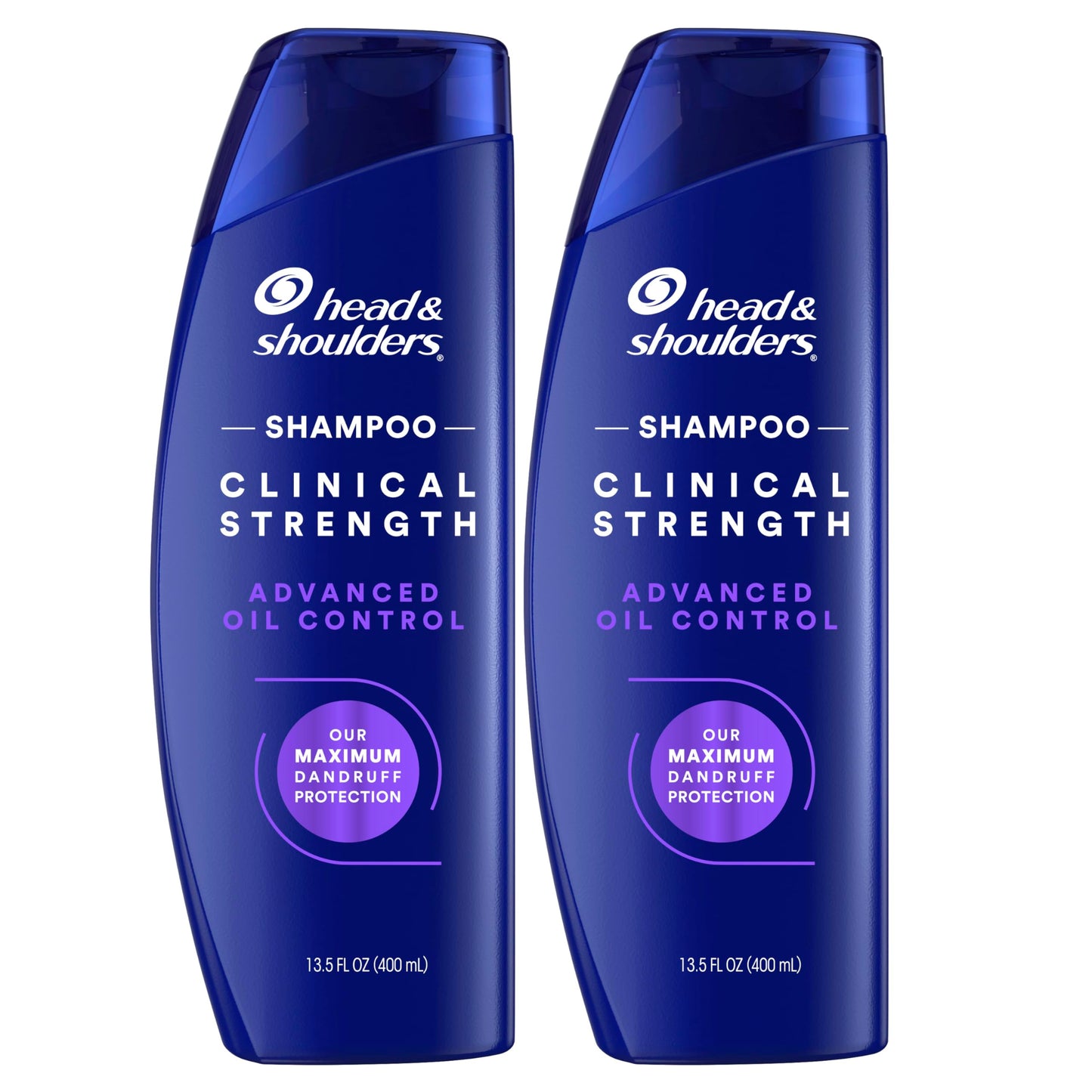 Head & Shoulders Clinical Dandruff Shampoo Twin Pack | Prescription Strength for Seborrheic Dermatitis, Oil & Flake Control, Citrus, 13.5 Fl Oz Each