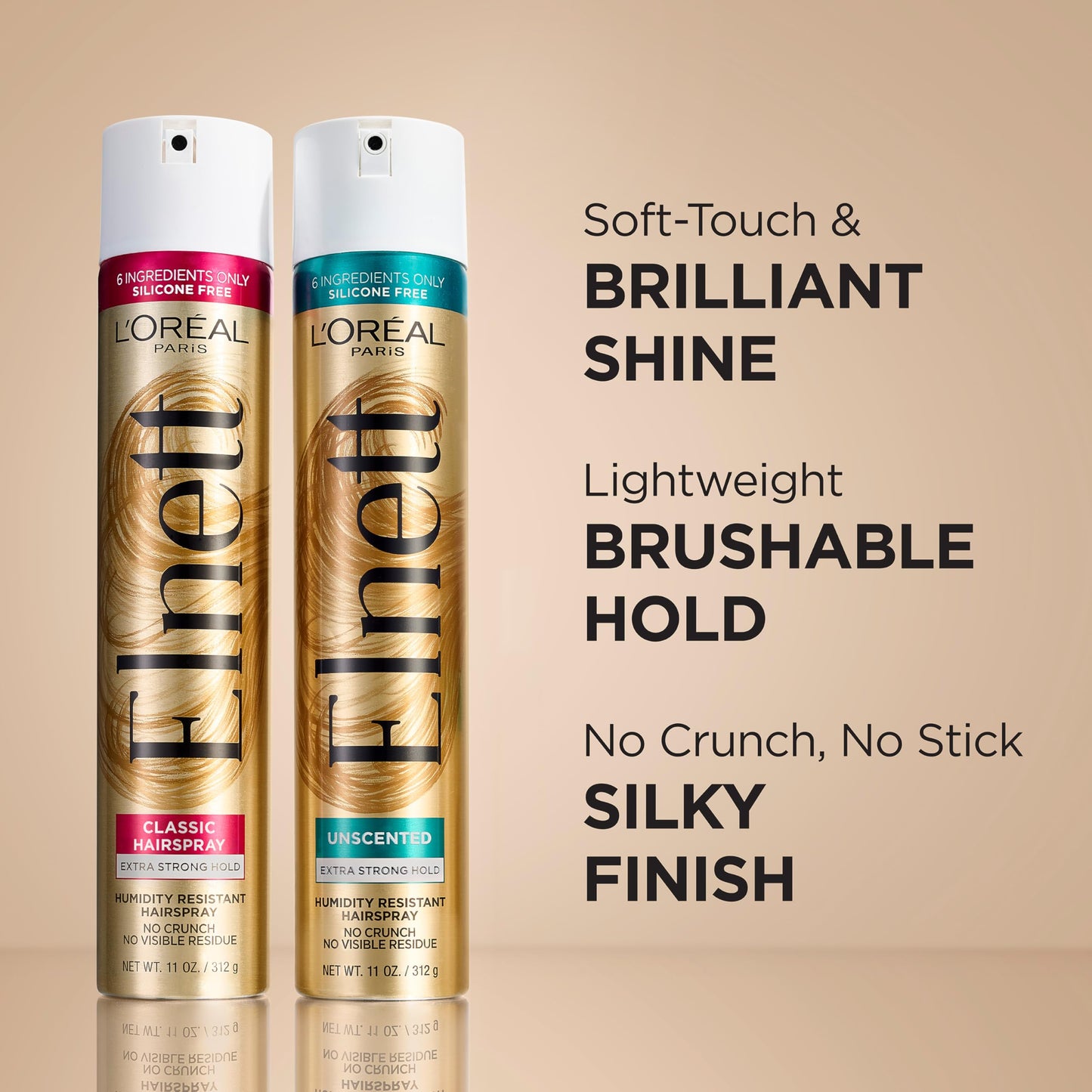 L'Oreal Paris Elnett Satin Extra Strong Hold Color Treated Classic Hairspray, 11 oz