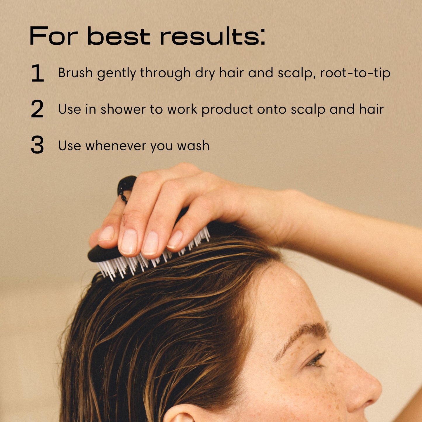 Jupiter Scalp Exfoliator Brush – Ergonomic Scalp Massager for Wet & Dry Hair, Removes Dandruff & Buildup, Boosts Circulation, Black/White