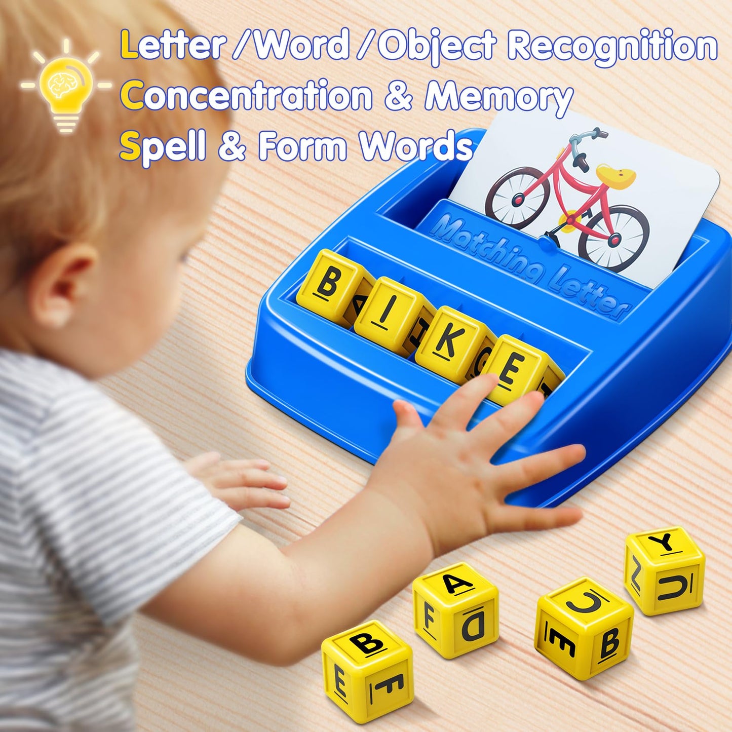 NARRIO ABC Matching Letter Game - Educational Toy for Boys 3-6, Preschool Learning, Toddler & Kids Gift for Birthday or Christmas