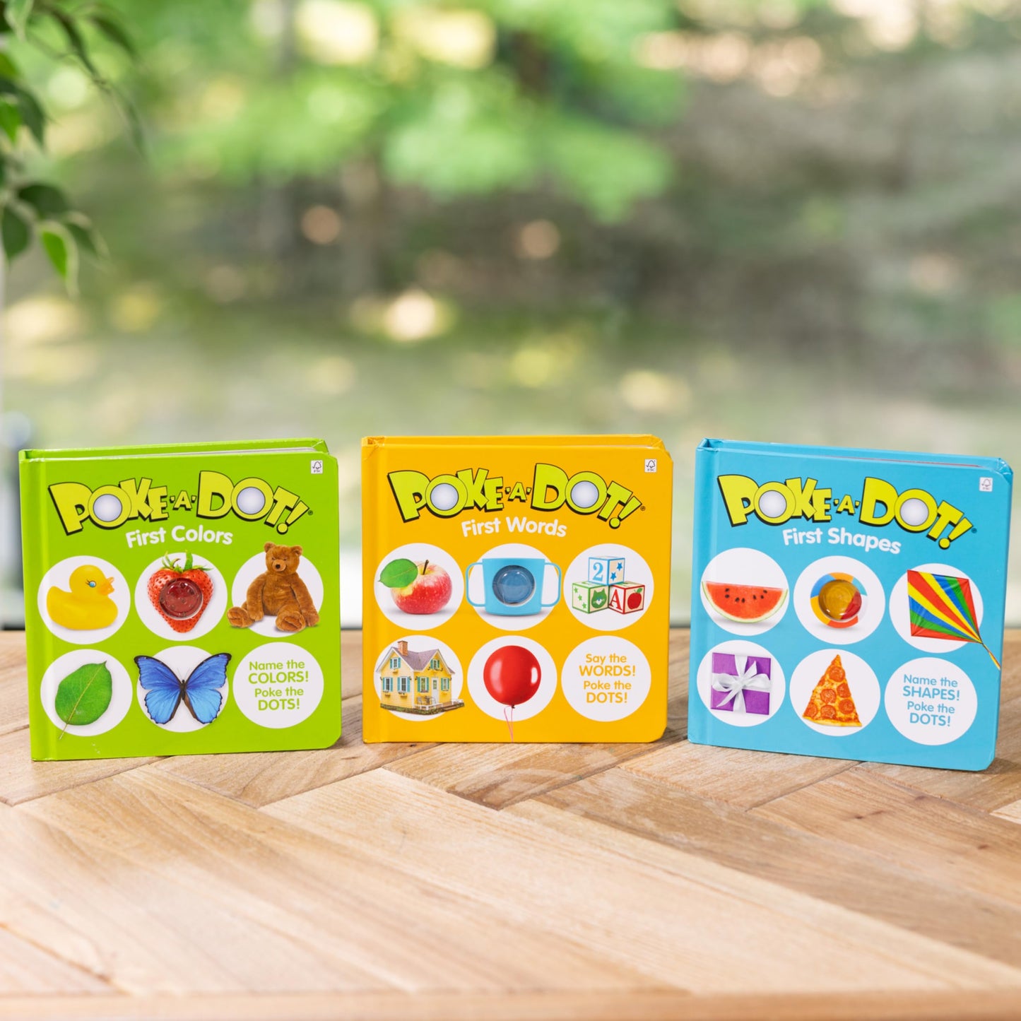Melissa & Doug Poke-a-Dot! 3-Pack Board Books – First Words, Shapes & Colors, Interactive Pop Buttons, Educational Sensory Toy for Ages 1+