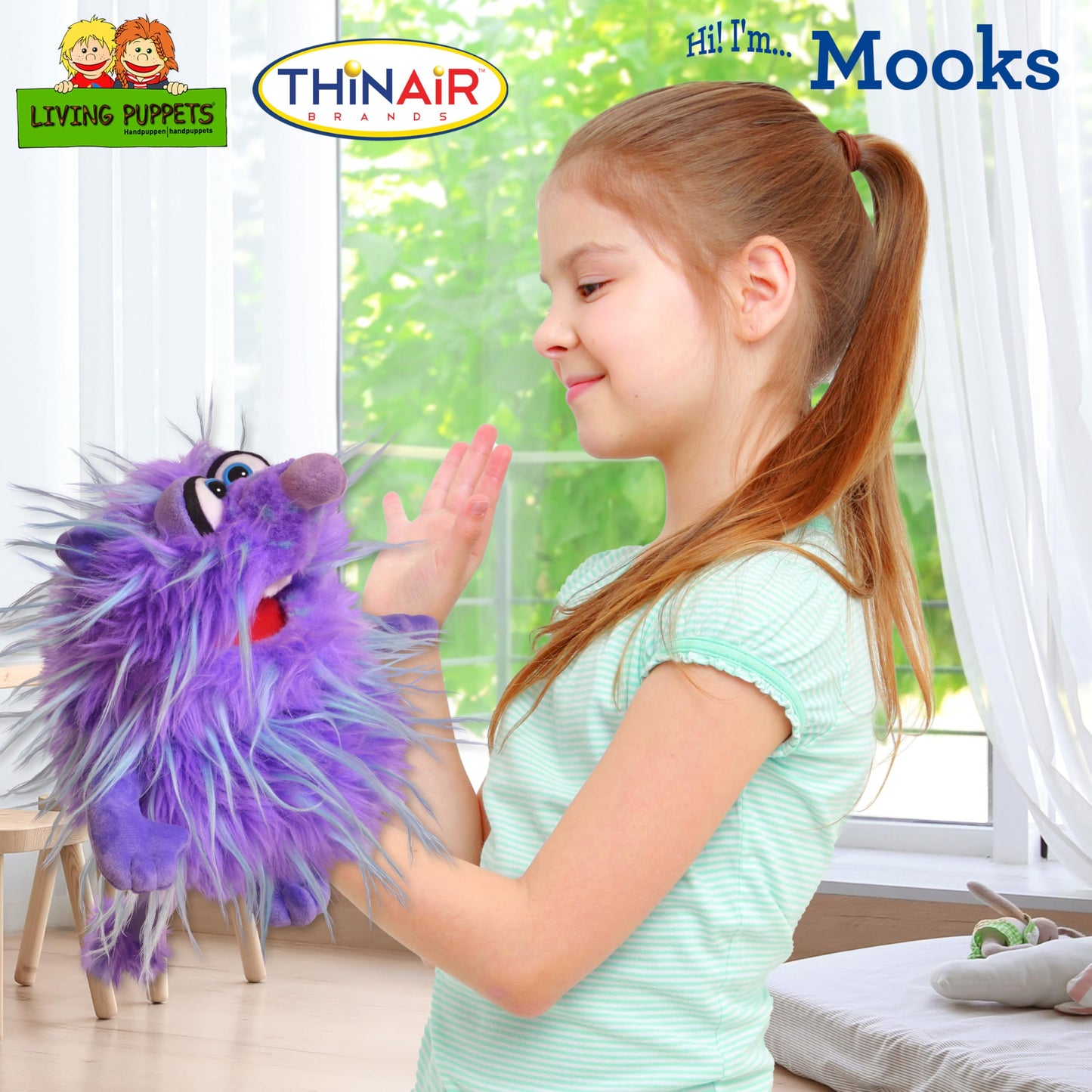 Living Puppets 9" Plush Purple Monster Hand Puppet – Soft, Cuddly, Safety Tested, Promotes Learning & Fun for Kids