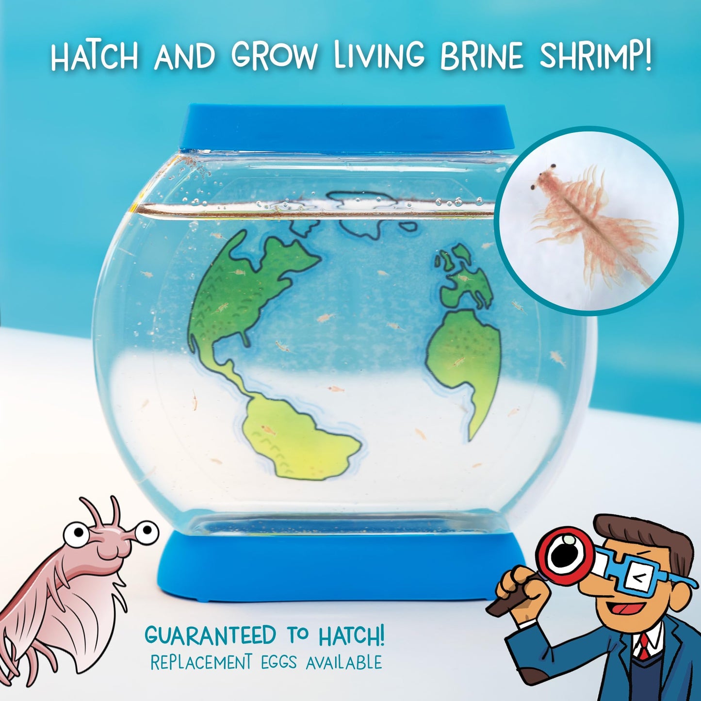 Wow in The World SEA Creatures Aquarium by Thames & Kosmos – Hatch & Raise Real Brine Shrimp, STEM Toy for Kids 6+, Custom Tank & Bonus Tools