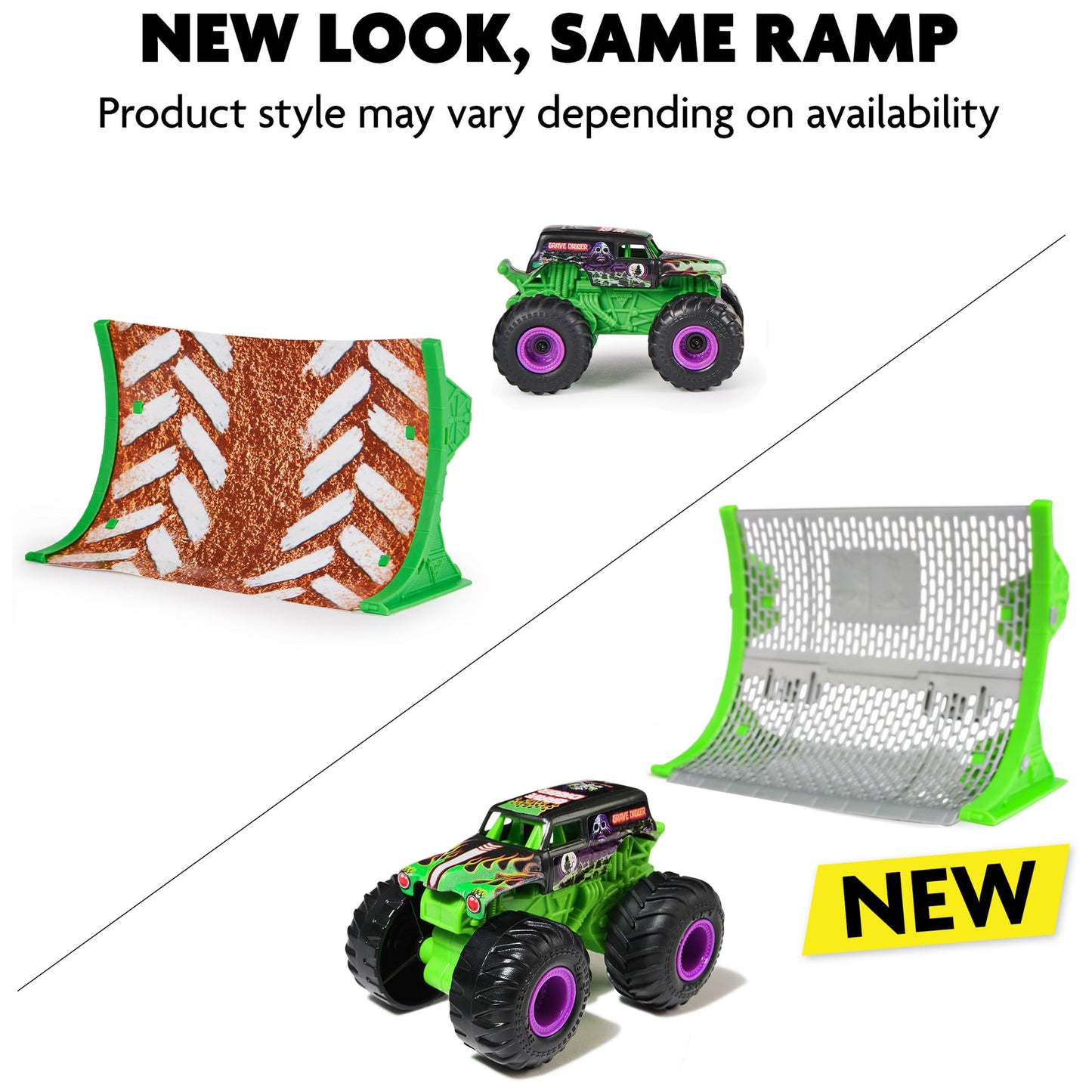 Monster Jam, Official Grave Digger Remote Control Monster Truck with Ramp, Small 1:64 Scale RC Cars Kids Toys for Boys and Girls Ages 3 4 5 6 and up