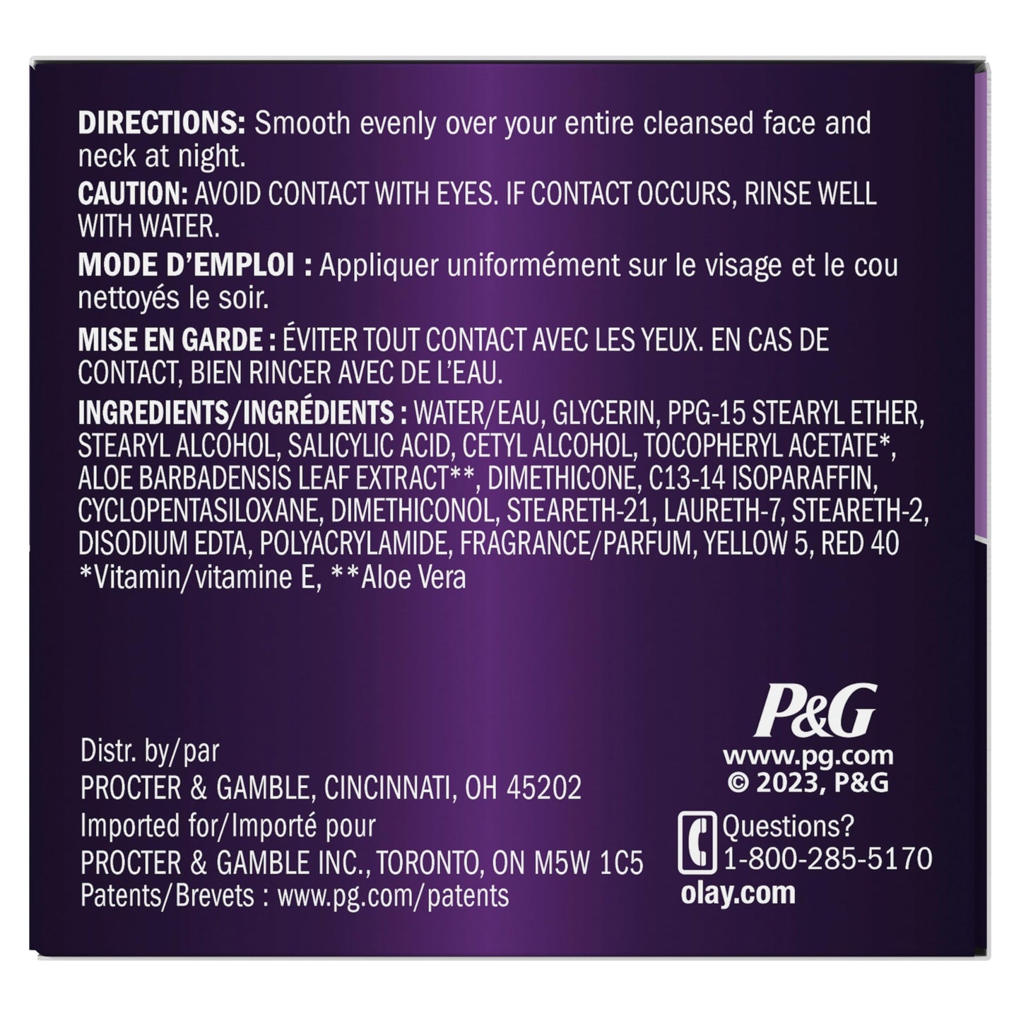 Olay Night Cream with Pro Retinol and Vitamins C & E Age Defying, Pack of 2