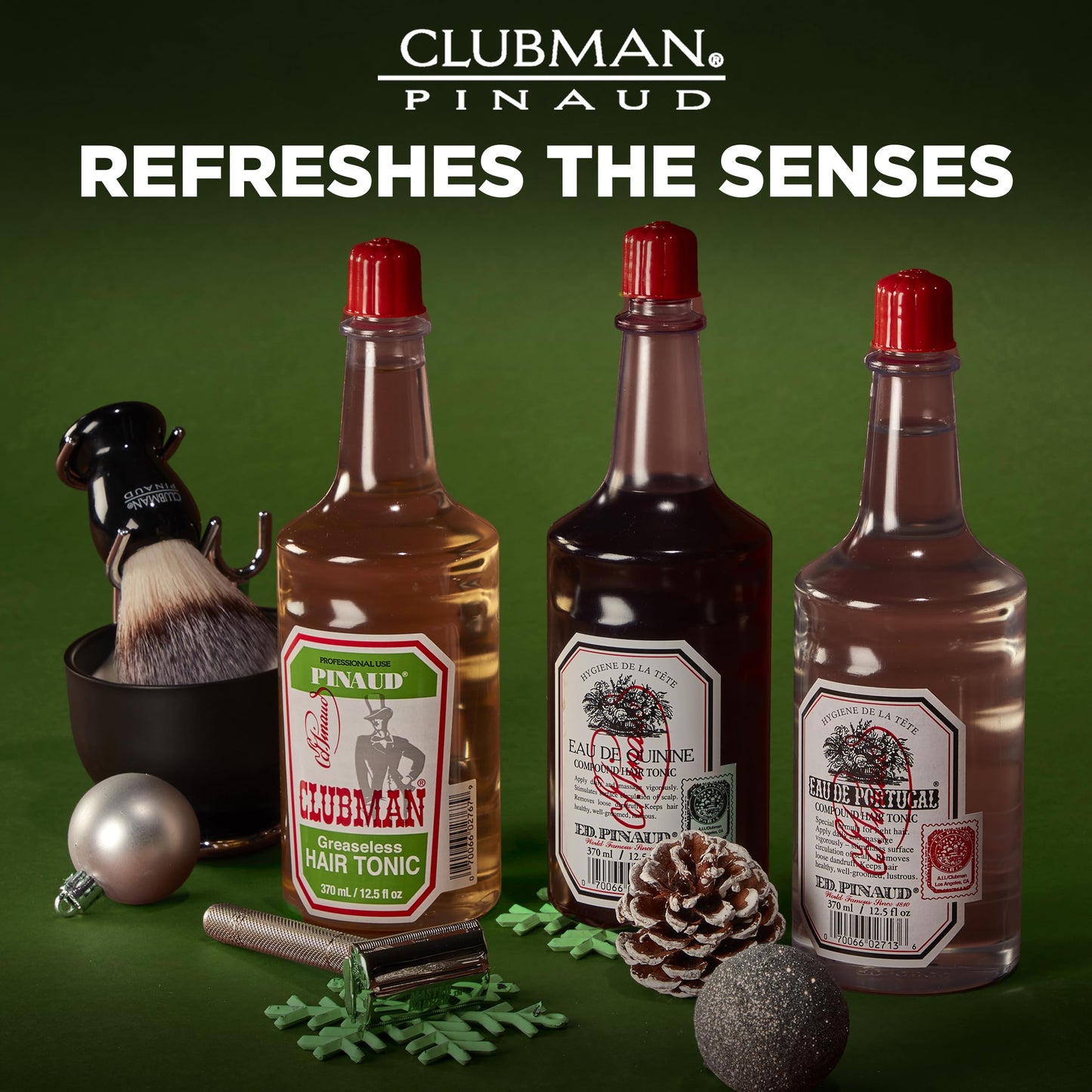 Clubman Pinaud Hair Tonic for Men – Classic Greaseless Hair Tonic for Hair Growth, Strengthening Scalp Treatment, 12.5 fl oz