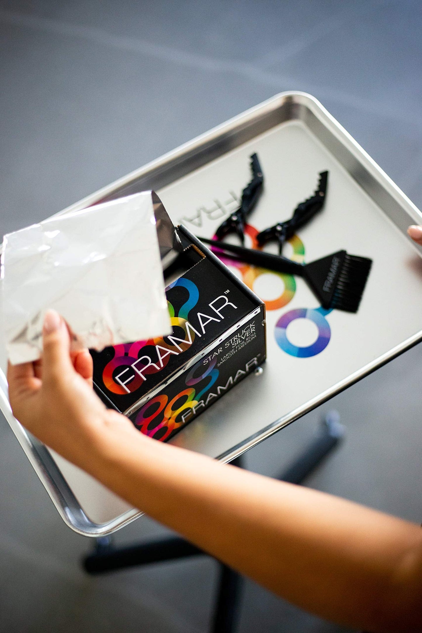 FRAMAR Large Silver Hair Foil – 1600 ft Salon Foil Roll for Long Hair Highlighting, Customizable Length, Smooth & Durable Professional Foil