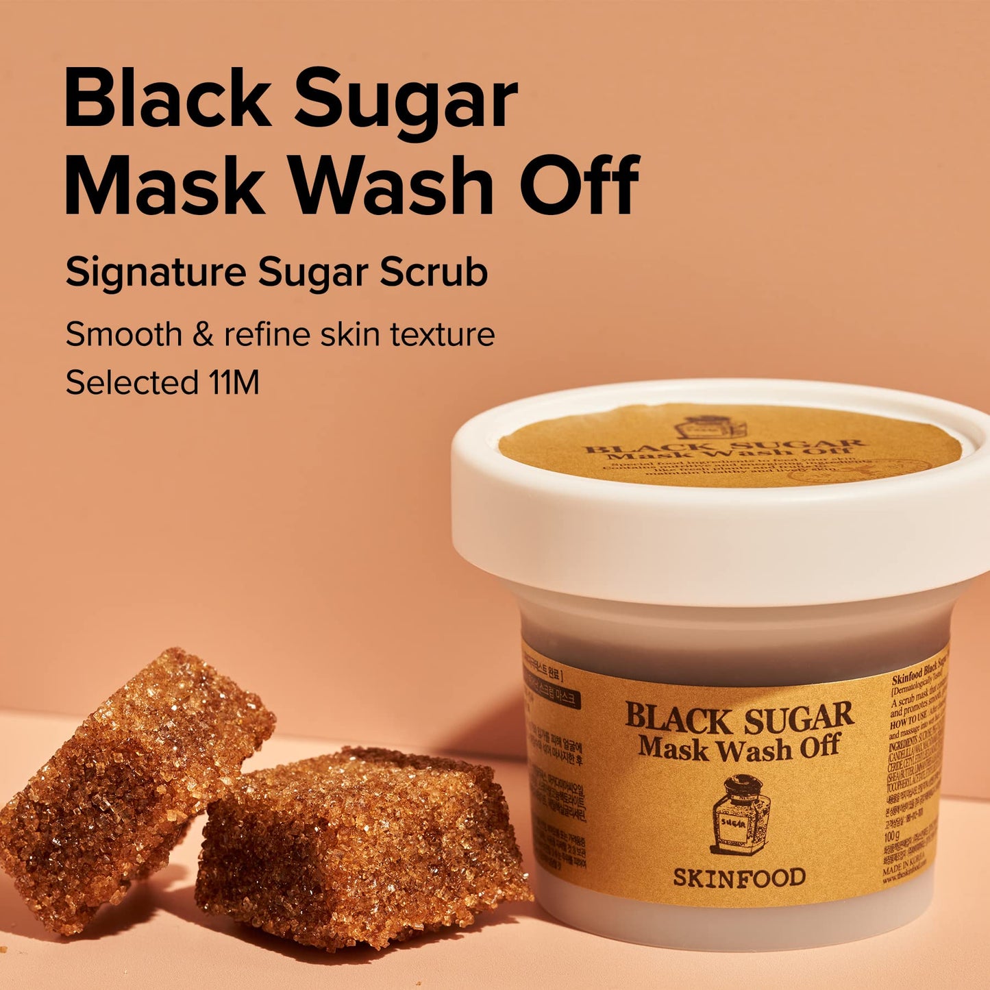 Skinfood Black Sugar Mask Wash Off Exfoliator, 3.53 Ounce