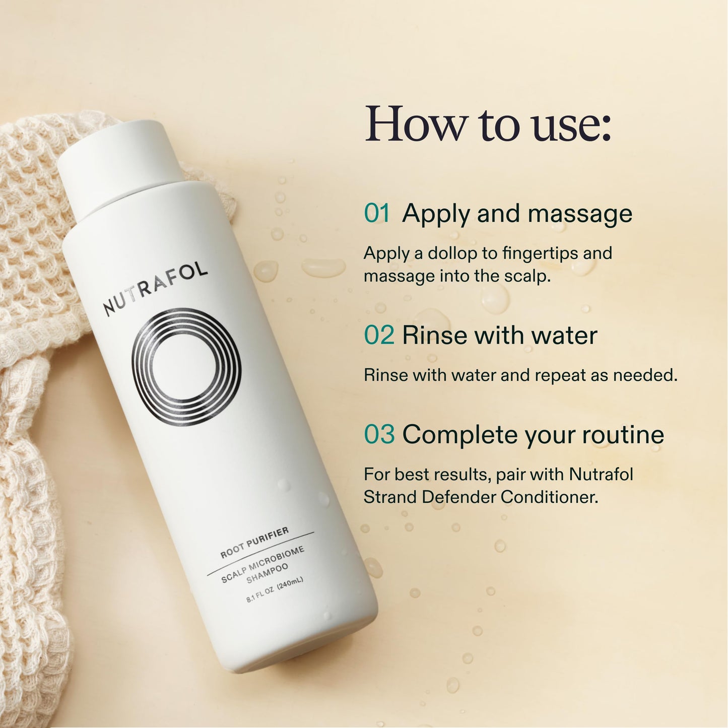 Nutrafol Shampoo for Thinning Hair – Cleanses & Hydrates Scalp, Boosts Volume, Strength & Texture, Color-Safe, Sulfate-Free, 8.1 Fl Oz