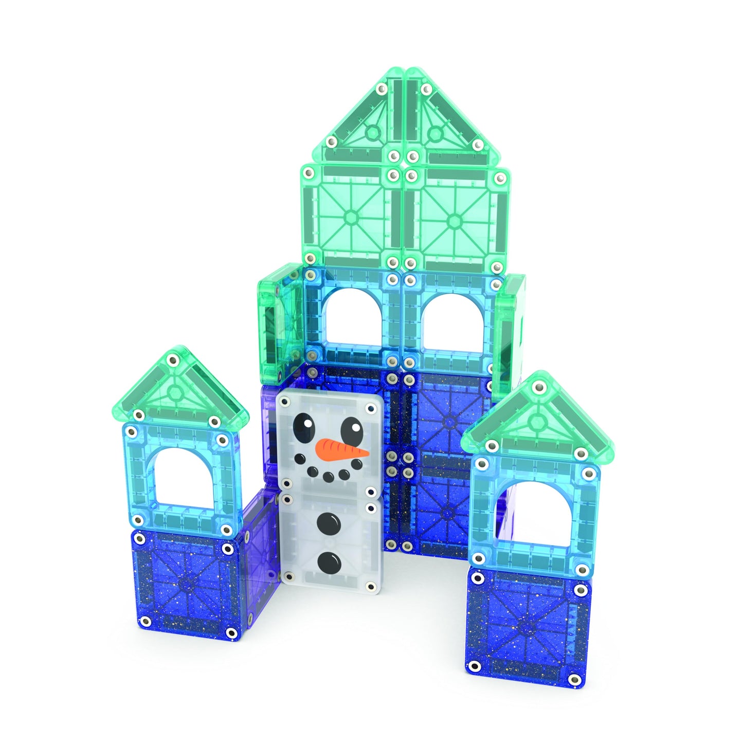 Magna-Tiles microMAGS Winter Wonder Travel Set 26-Piece Magnetic Construction Set, The Original Magnetic Building Brand