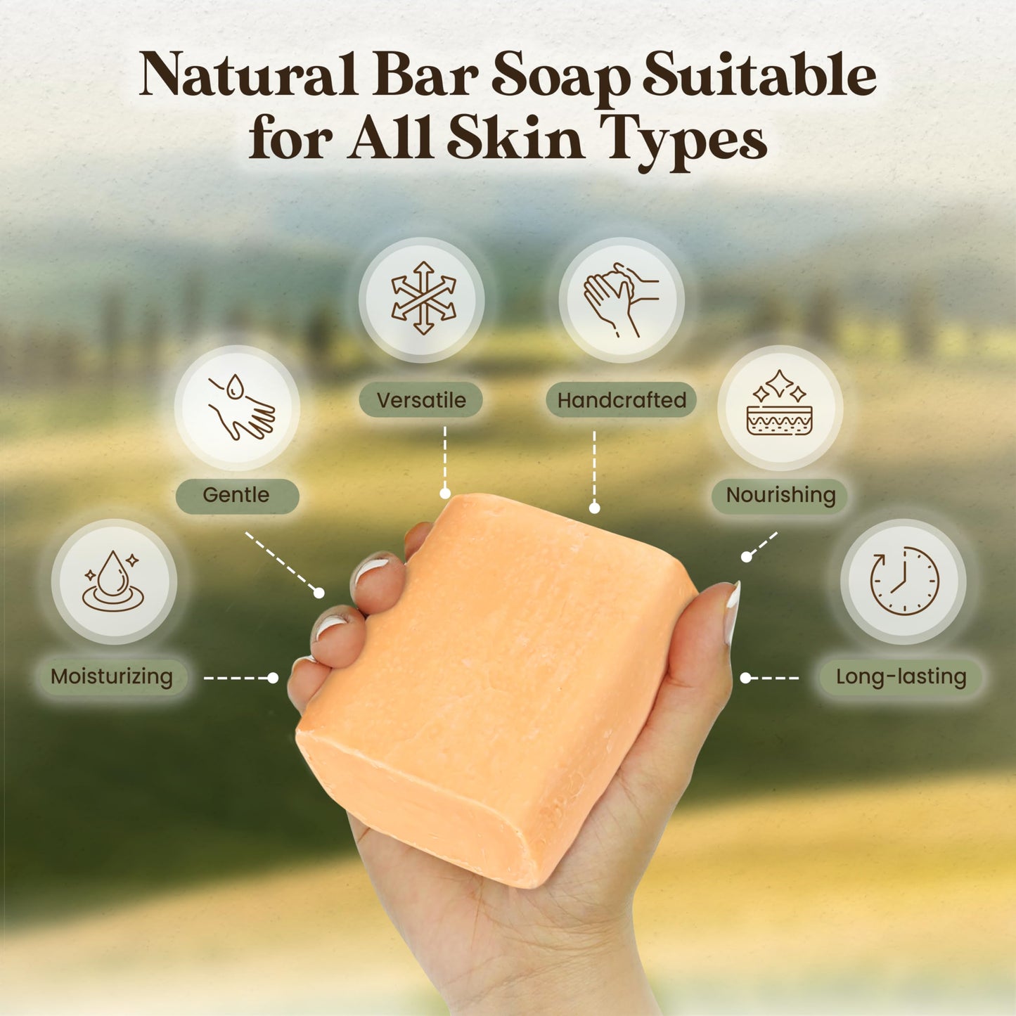 Amish Farms Bentonite Clay Soap Bar – 5-Pack, Vegan, Moisturizing, Sensitive Skin, Face & Body, Clean Scent, Made in USA, 5oz Each
