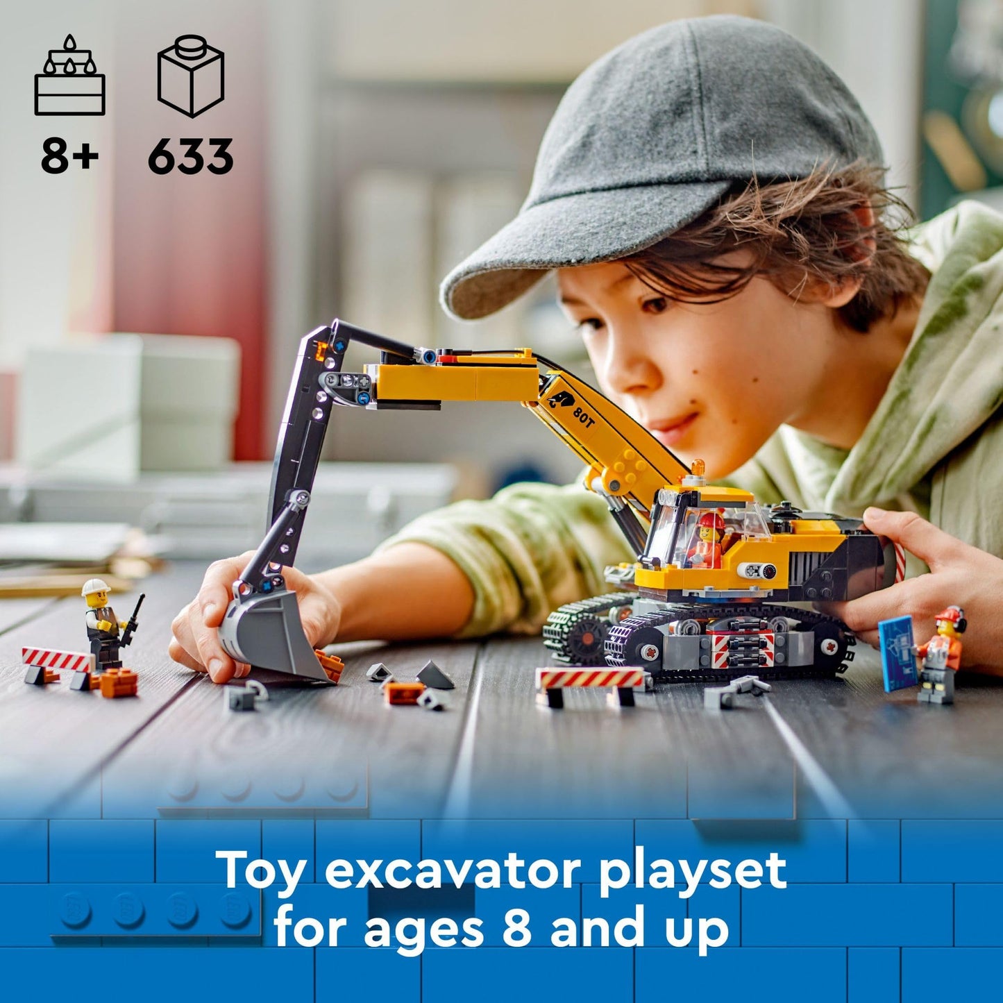 LEGO City Construction Excavator Toy 60420 - Building Set with Minifigures, Functional Truck for Kids 8+ | Birthday & Holiday Gift