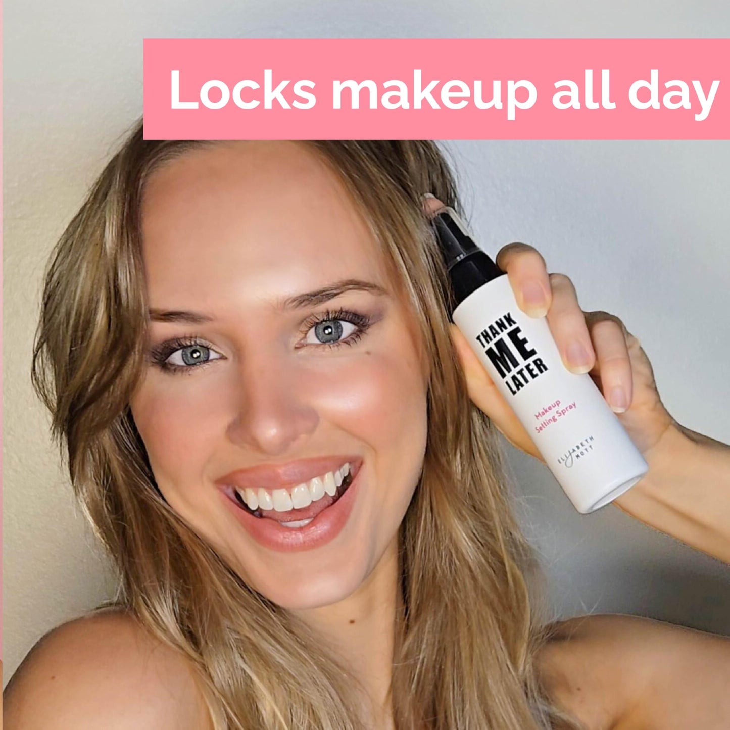 Elizabeth Mott Thank Me Later 3-in-1 Dewy Makeup Setting Spray, Hydrating & Long-Lasting Mist with Niacinamide, 95 mL