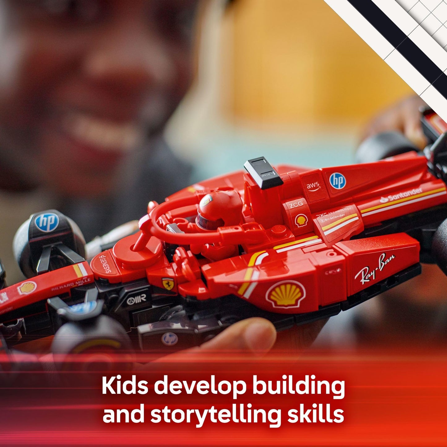 LEGO Speed Champions Ferrari SF-24 F1 Race Car Set for Kids 10+, Buildable Model Car Kit for Play or Display - Gift Idea 77242