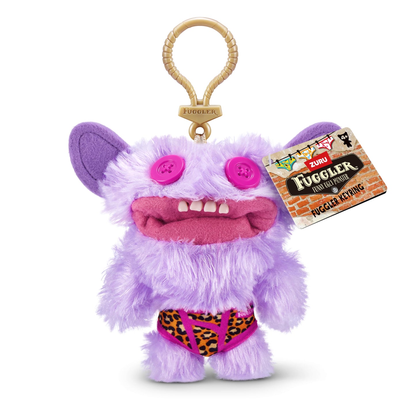 Fuggler Key Rings Series 4 by ZURU Funny Ugly Monster, Plush, Collectible, Toy (3 Pack)