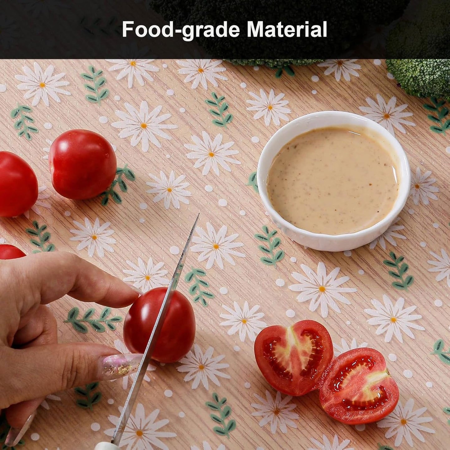 Cooyes Premium Non-Adhesive Shelf Liner – Waterproof EVA Cabinet & Drawer Mat for Kitchen, Durable, Modern Pattern, Easy to Cut