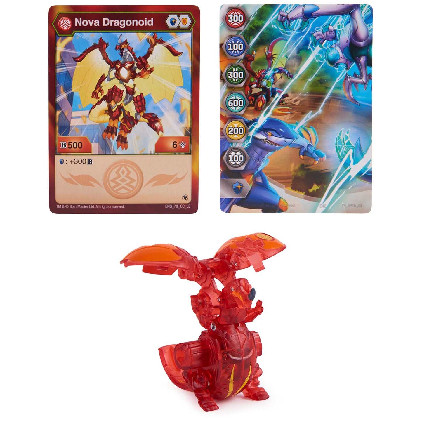 Bakugan Legends Dragonoid Light Up Action Figure, 1 Character Card and Metal Gate Card, Kids Toys for Boys Ages 6 and Up