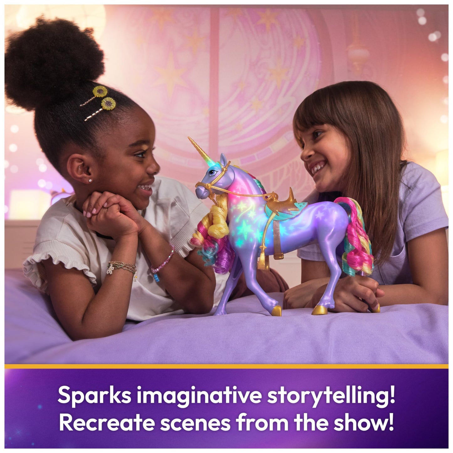 Unicorn Academy, Interactive Rainbow Light-up Wildstar with Lights, Sounds & Music, Dolls & Unicorn Toys for Girls Ages 4 and up