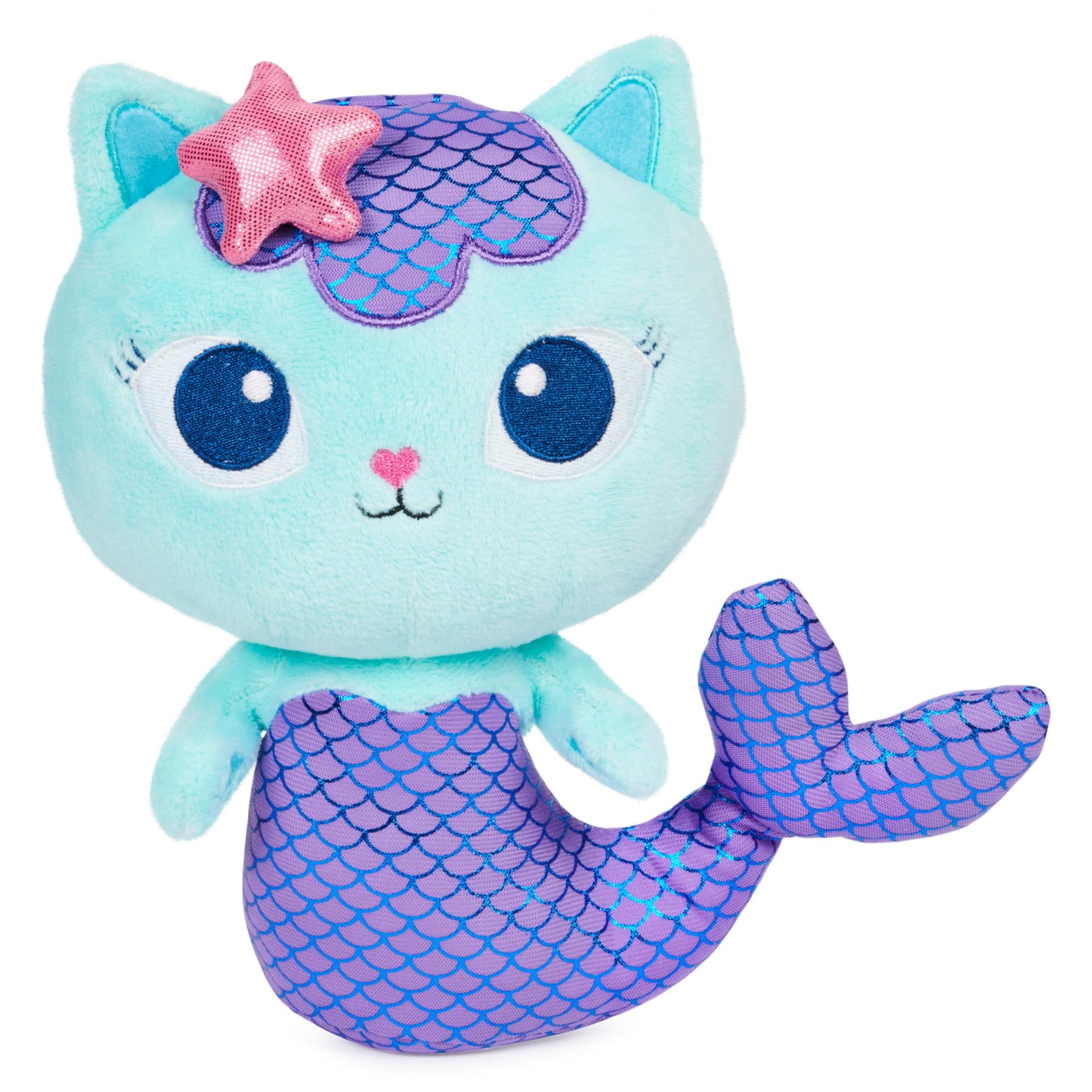 Plush toy with mermaid design on a white background