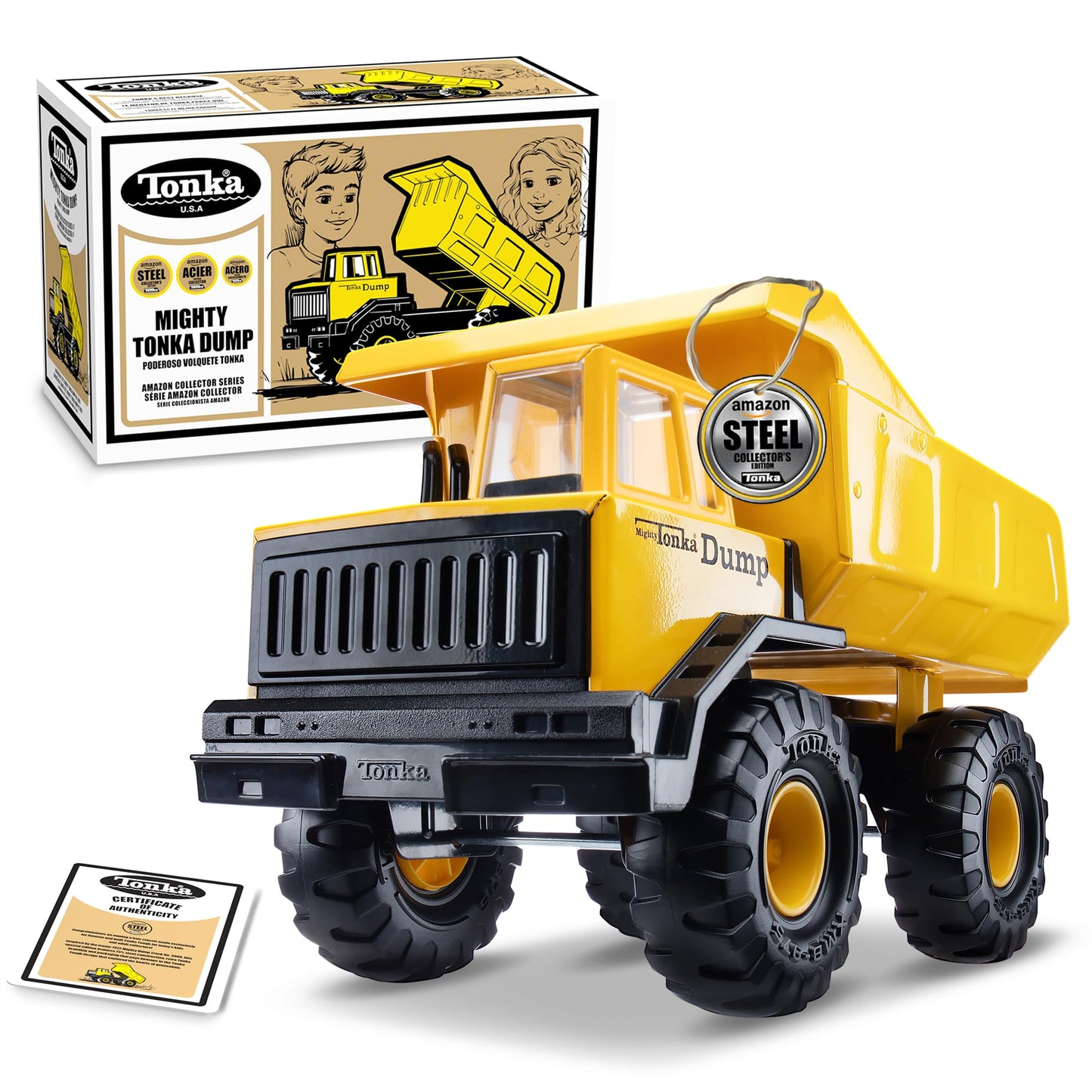 Tonka Retro Mighty Dump Truck Collector’s Edition – 2X Steel Metal Construction Toy Truck for Boys & Girls Ages 3+