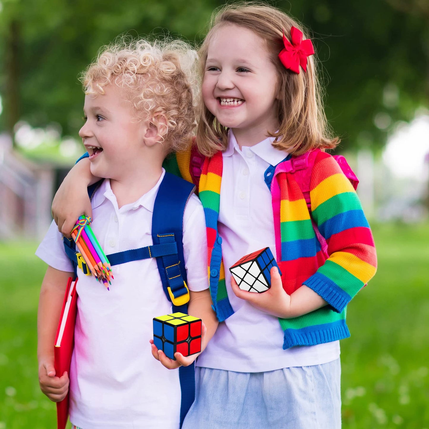 Speed Cube Set 9-Pack – Puzzle Cubes Including Pyraminx, 2x2, 3x3, 4x4, Megaminx, Mirror, Mini 3x3, Skewb & Fenghuolun for Kids & Adults