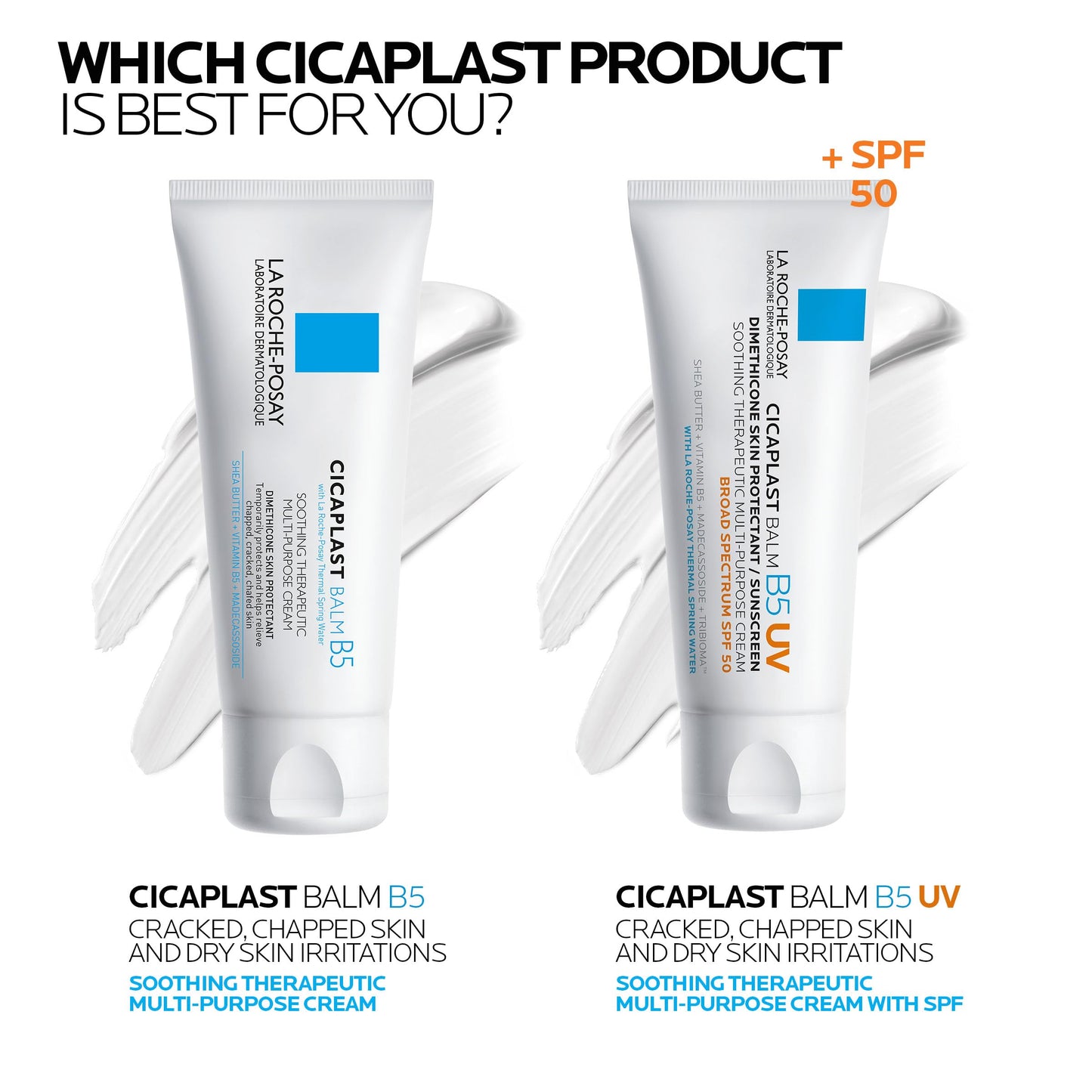 La Roche-Posay Cicaplast Balm B5 – Multi-Purpose Healing Cream for Dry, Irritated Skin, Body & Hands, Baby Safe, Fragrance-Free