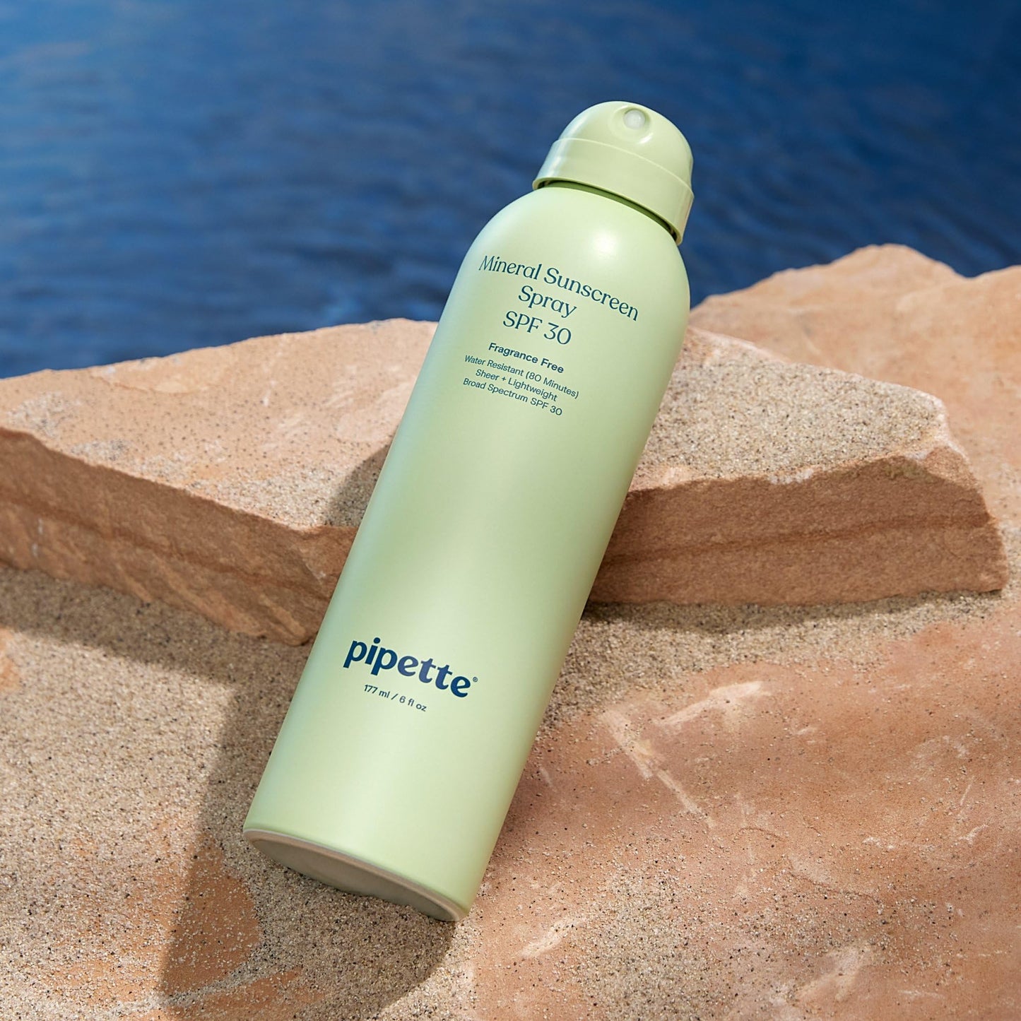 Pipette Baby Mineral Sunscreen Spray SPF 30 - Broad Spectrum, Non-Nano Zinc, Water Resistant, Gentle UV Protection for Kids & Sensitive Skin, 6 oz