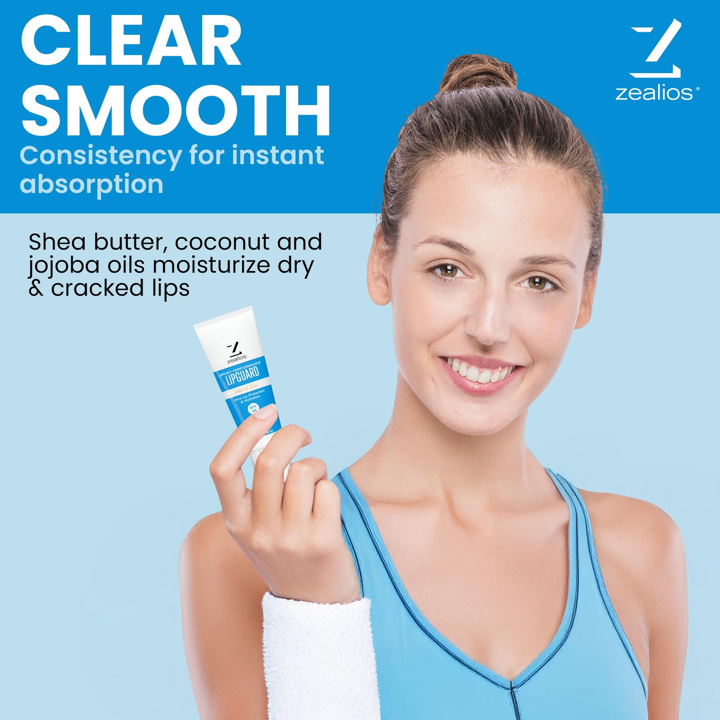 Zealios LipGuard SPF 28 Lip Balm – Hydrating Sunscreen for Dry, Cracked Lips, Paraben-Free with Coconut & Jojoba Oil, 0.25 oz