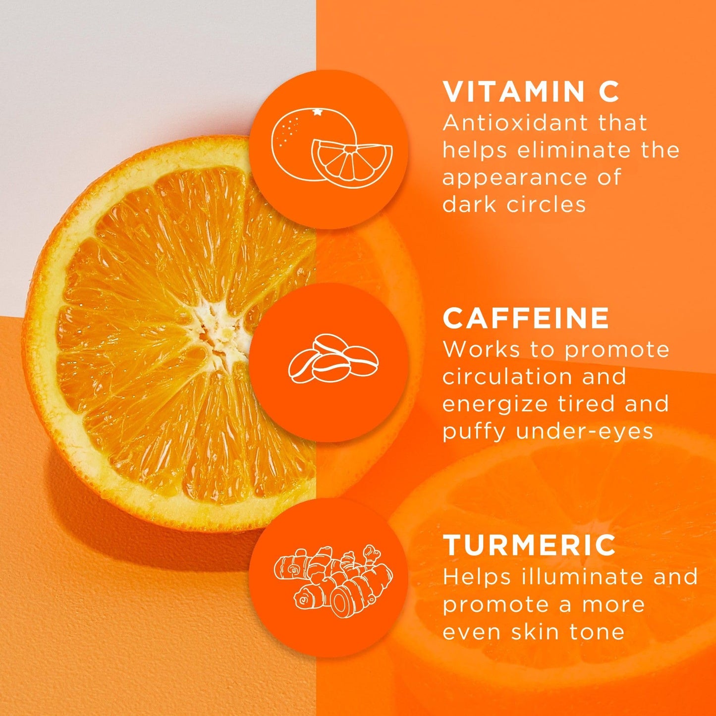 Andalou Naturals Luminous Eye Serum, Brightening Eye Cream with Vitamin C, Caffeine & Goji, Reduces Dark Circles & Puffiness, 0.6 oz