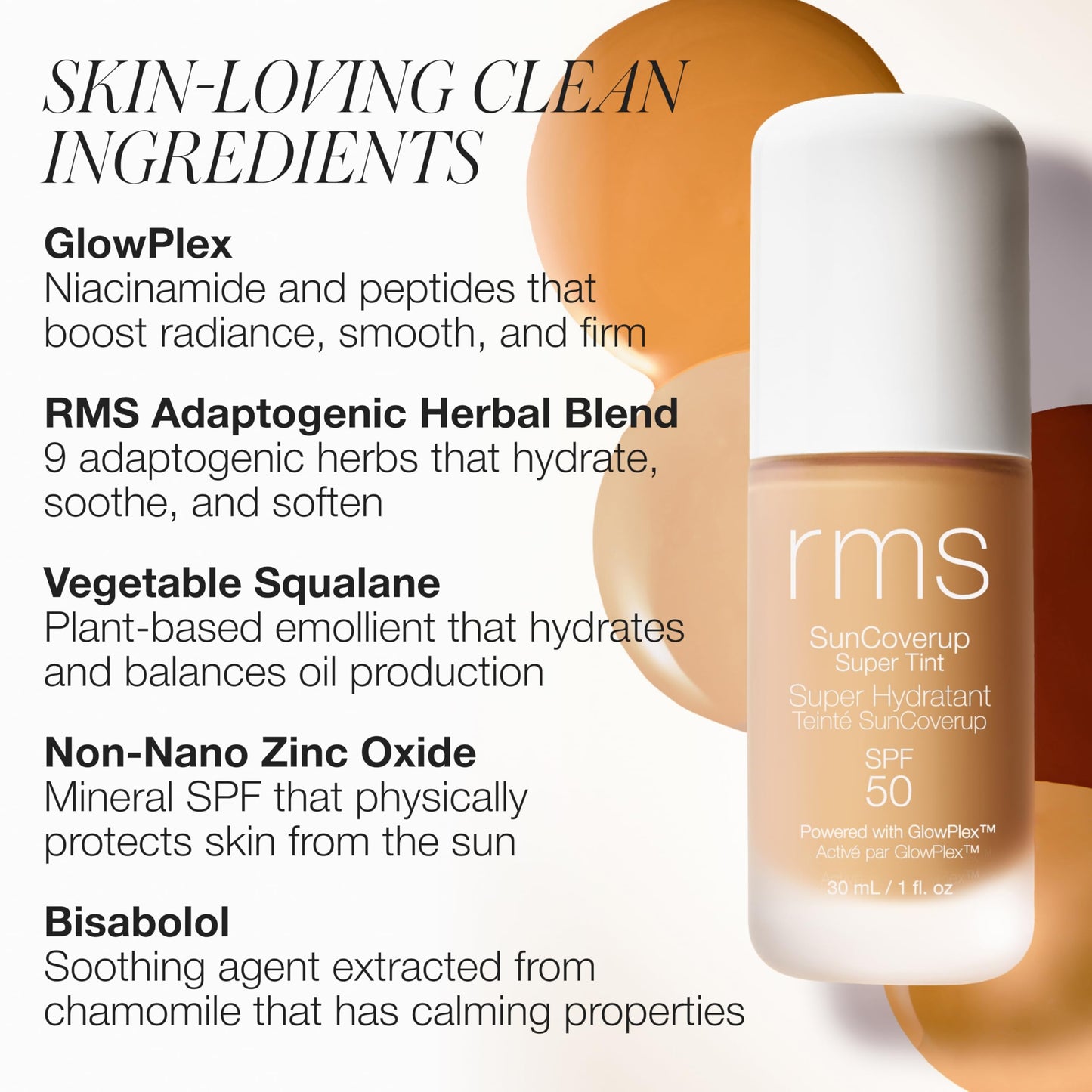 RMS Beauty SunCoverup SPF 50 – Tinted Mineral Sunscreen Foundation, Broad Spectrum, Reef-Safe, Lightweight, Water-Resistant, 1 fl oz
