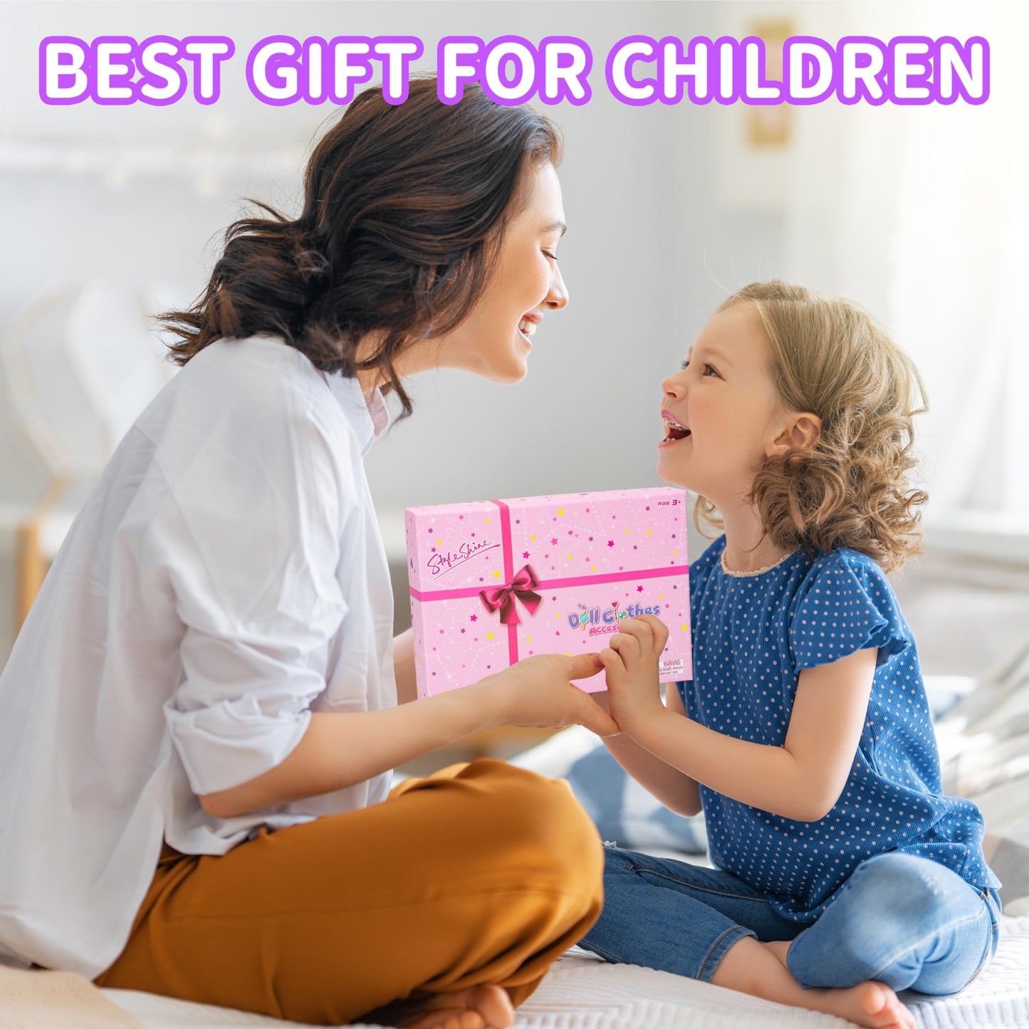 Style Shine 100-Piece Doll Clothes & Accessories Set – Dresses, Gowns, Jumpsuit, Tops, Pants, Shoes, Hangers & More – Birthday Gift