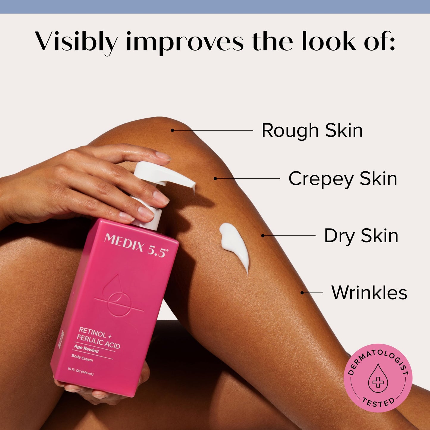 Medix 5.5 Retinol Body Lotion – Firming & Anti-Aging Moisturizer for Crepey Skin, Wrinkles & Sagging – Hydrating Body Cream, 15 fl oz