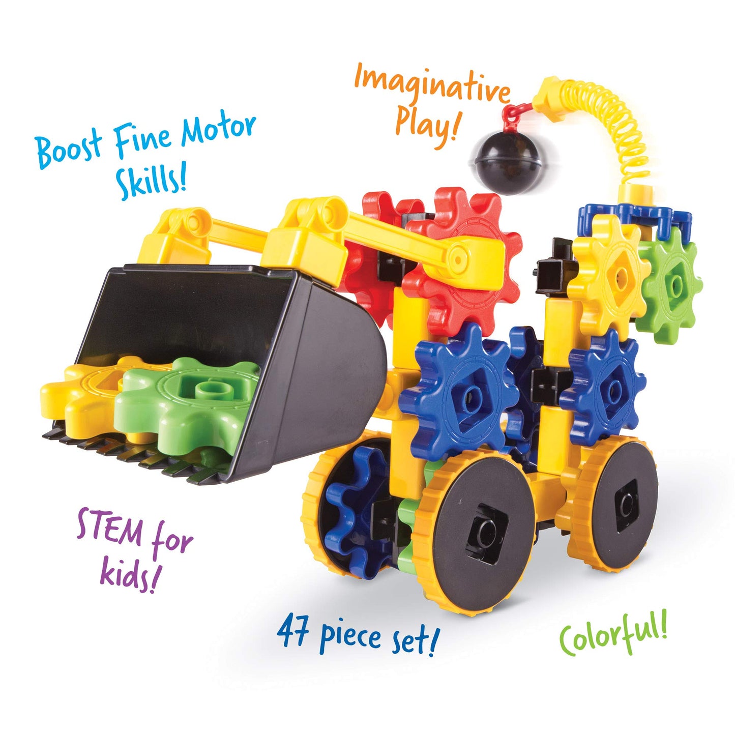Learning Resources Gears! Gears! Gears! WreckerGears, Gears Toy, Puzzle, 47 Pieces, Ages 4+
