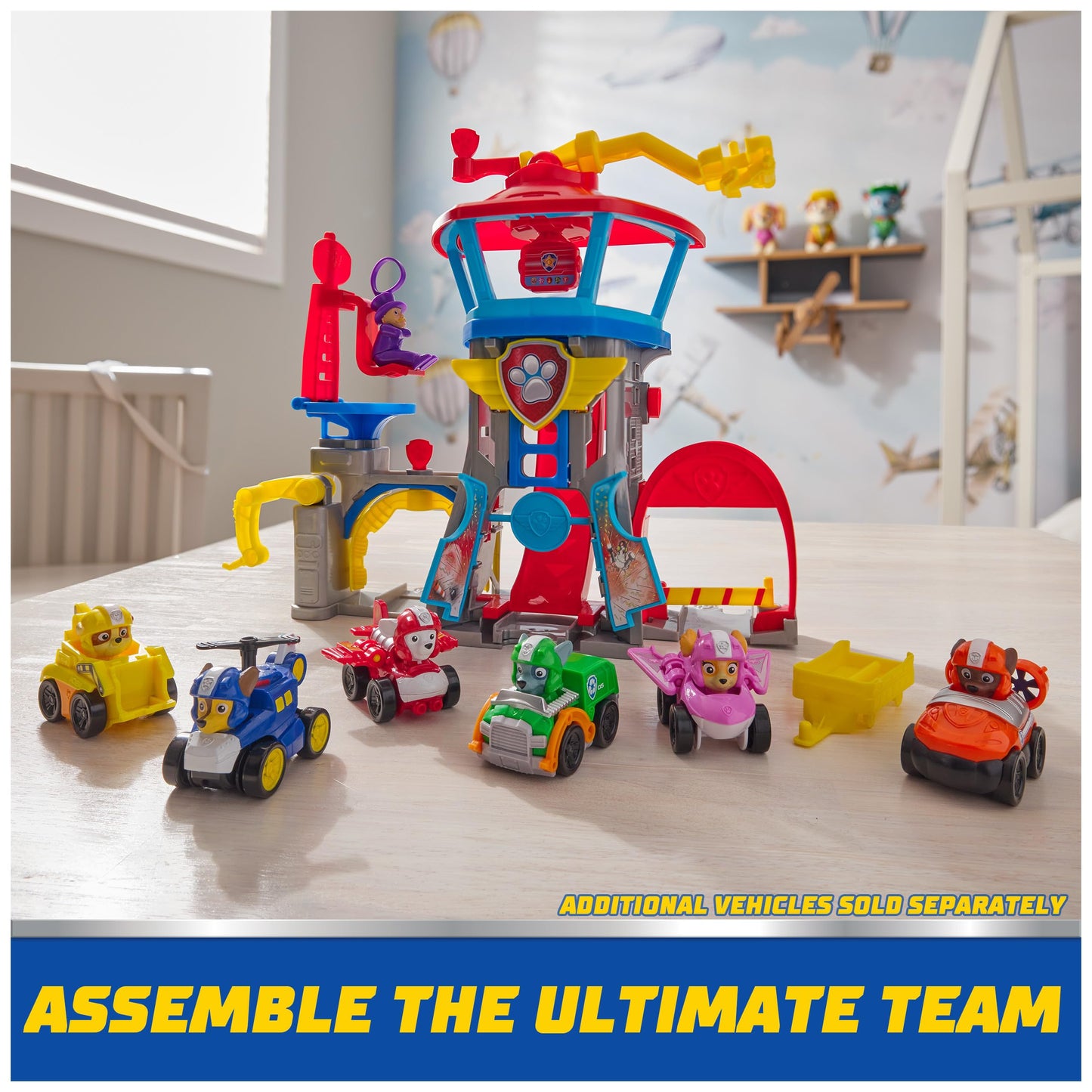 PAW Patrol: Air Rescue, 6-Piece Pup Squad Racers, Toy Cars Gift Set with Chase, Marshall, Skye, Rubble, Rocky & Zuma, Kids Toys for Boys & Girls 3+