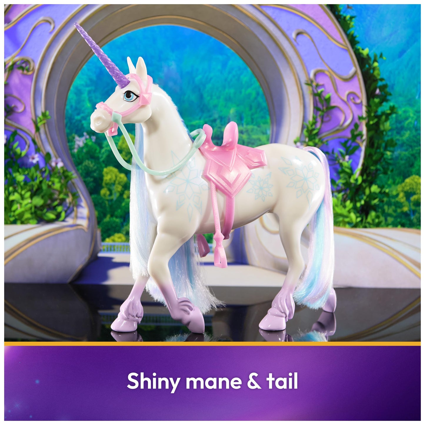 Unicorn Academy, Glacier with 2 Riding Accessories, 11”, Compatible with Layla, Dolls & Unicorn Toys for Girls Ages 4 and up