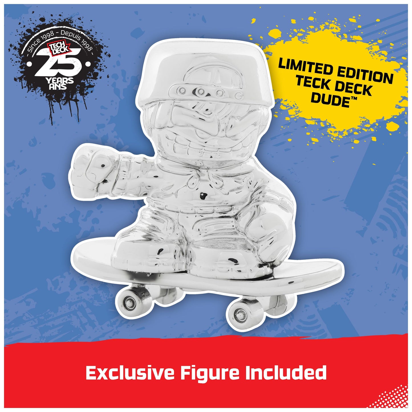Tech Deck, 25th Anniversary 8-Pack Fingerboards with Exclusive Figure, Collectible and Customisable Mini Skateboards, Kids’ Toys for Ages 6 and up