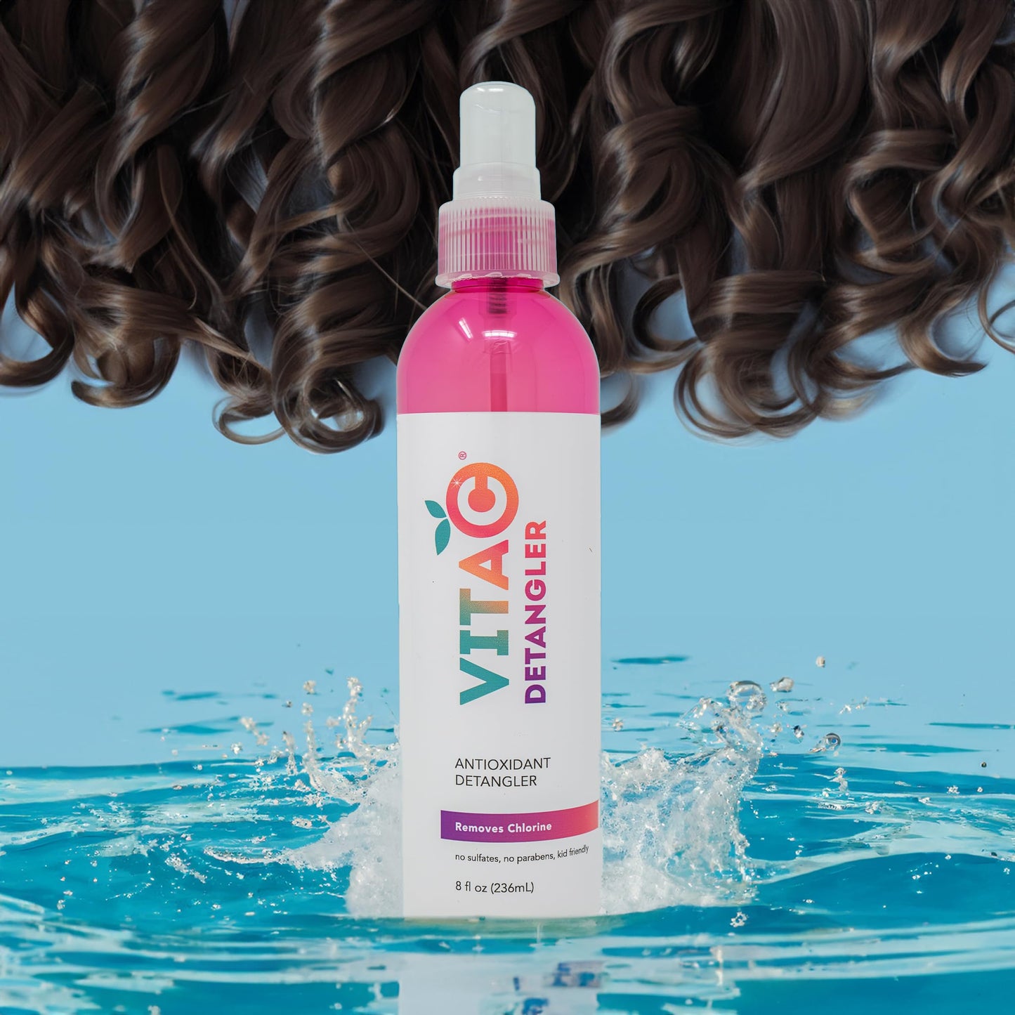 Vita C After Swim Spray 8 Fl Oz – Chlorine Remover & Hair Detangler | Vitamin C Antioxidant Formula to Condition, Soften & Refresh Hair