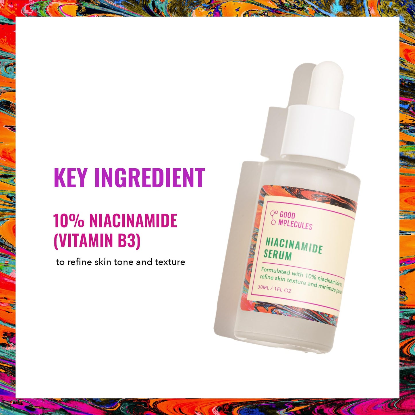 Good Molecules Niacinamide Serum 10% – Targets Acne, Brightens & Hydrates Skin, Improves Tone – Face Skincare Treatment
