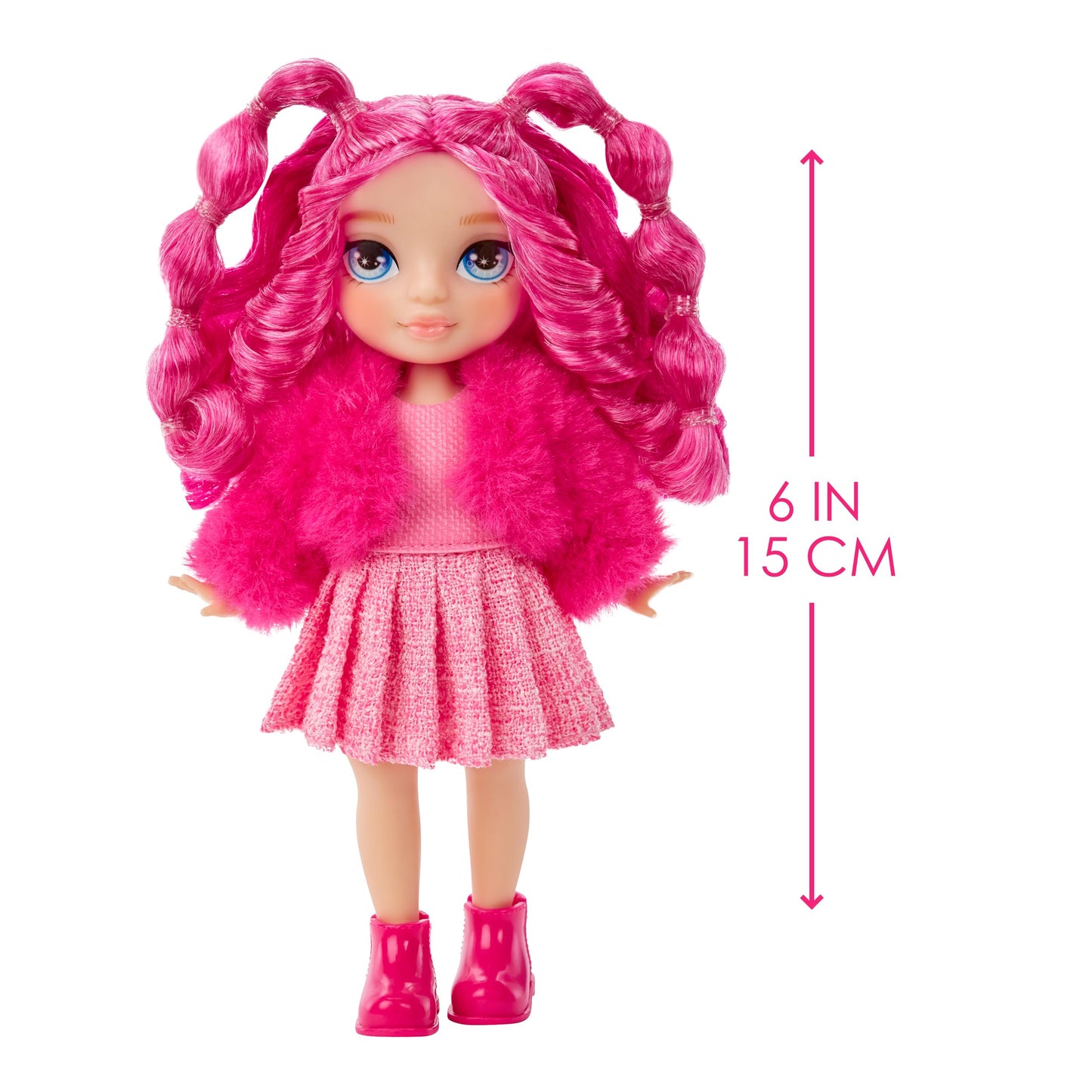 Rainbow High Littles – Magenta Monroe, Pink 5.5" Posable Small Doll with Purse, Magical Pet Kitty, Girls Toy Gift, Kids Ages 4-12 Years