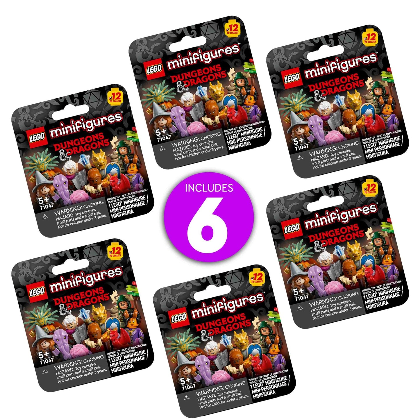 LEGO Minifigures Dungeons & Dragons 6 Pack – Collectible Toy Figures for Kids & Adults, Fantasy Roleplay Gift for Boys & Girls Ages 5+, 66765