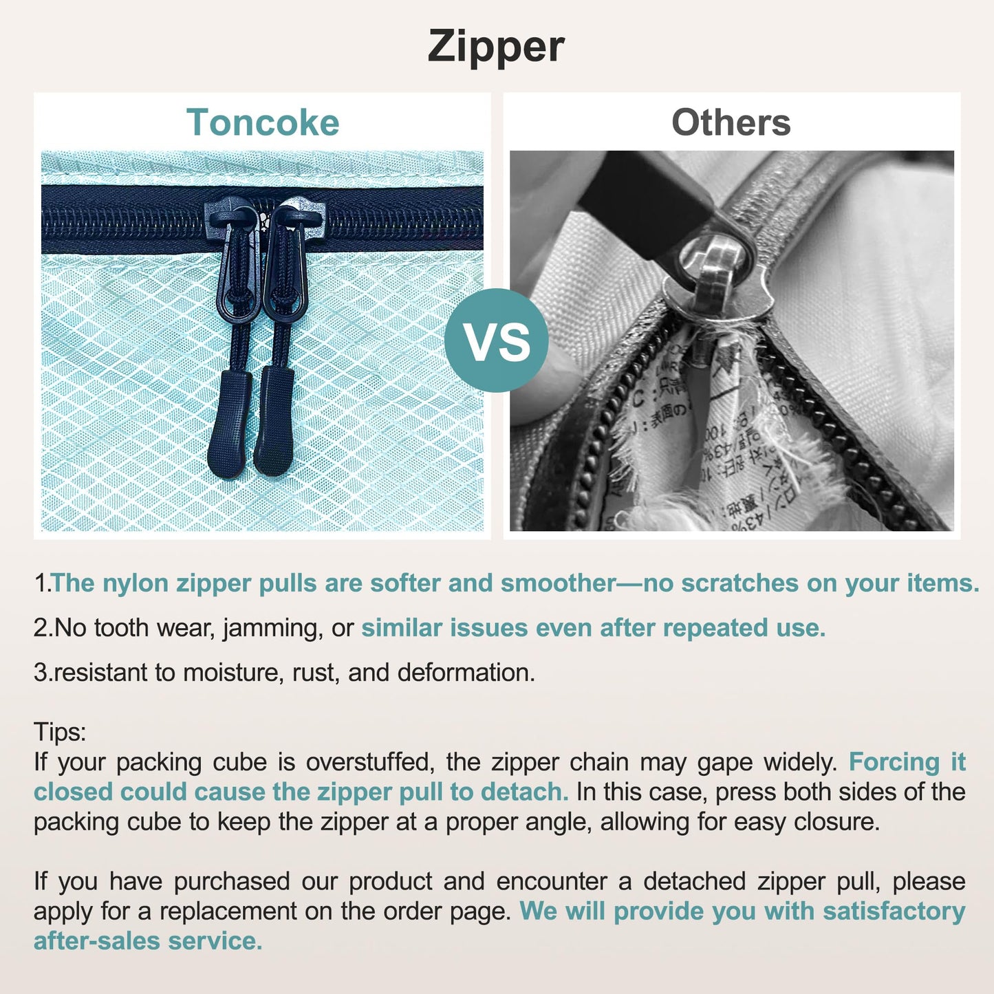 Toncoke 8-Piece Packing Cubes for Travel – Mesh Luggage Organizer Bags for Women, Men & Kids, 4 Sizes, Travel & Camping Essentials, Lake Blue