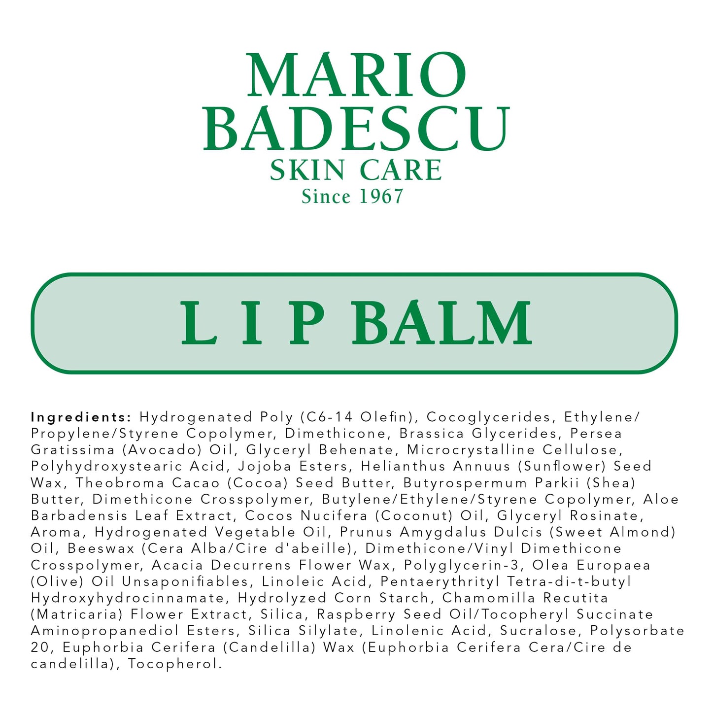 Mario Badescu Original Lip Balm – Ultra-Nourishing Lip Moisturizer with Coconut Oil & Shea Butter for Dry, Cracked Lips, 0.35 oz