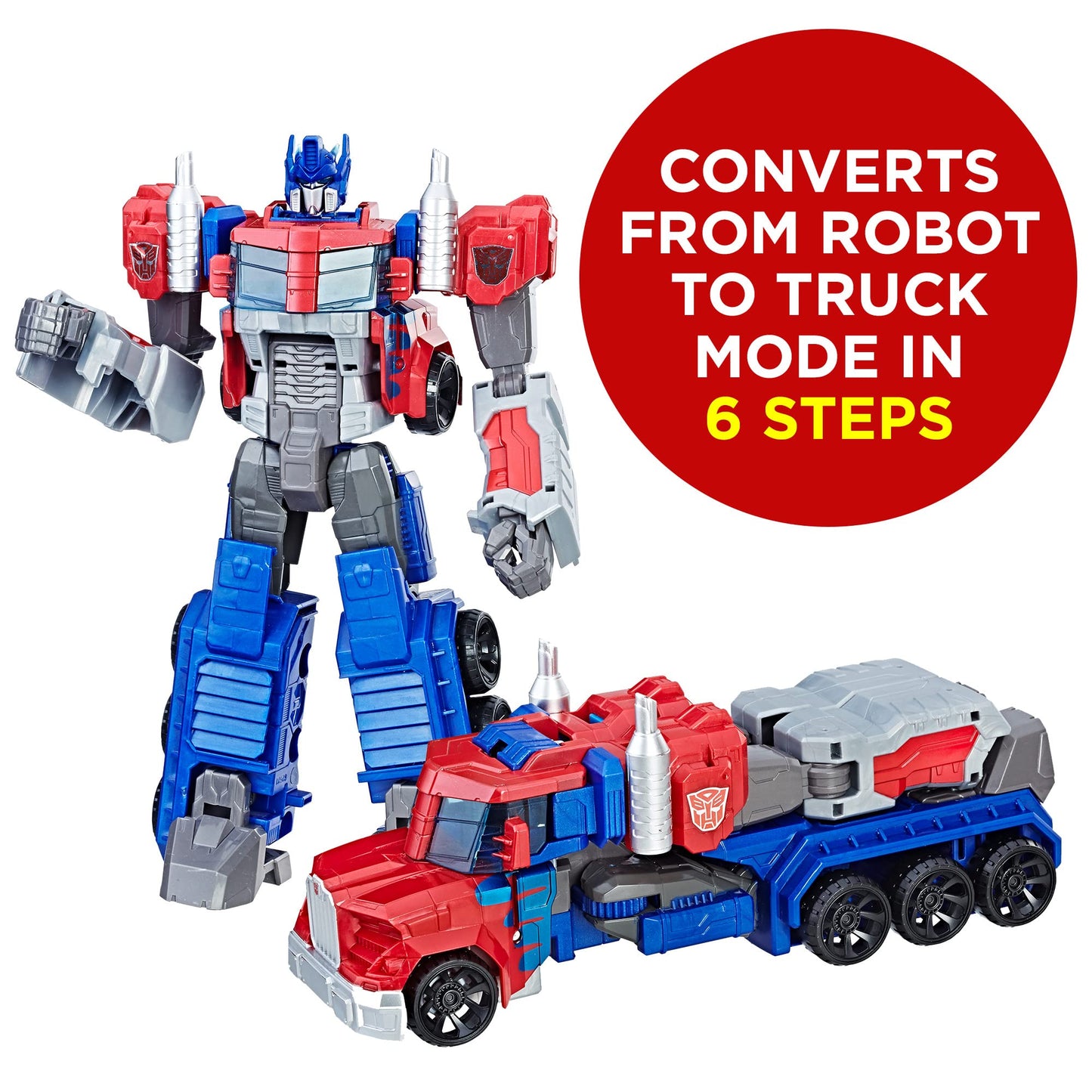 Transformers Heroic Optimus Prime 11" Action Figure - Large-Scale, Converts to Truck, Toy for Kids 6+, Amazon Exclusive