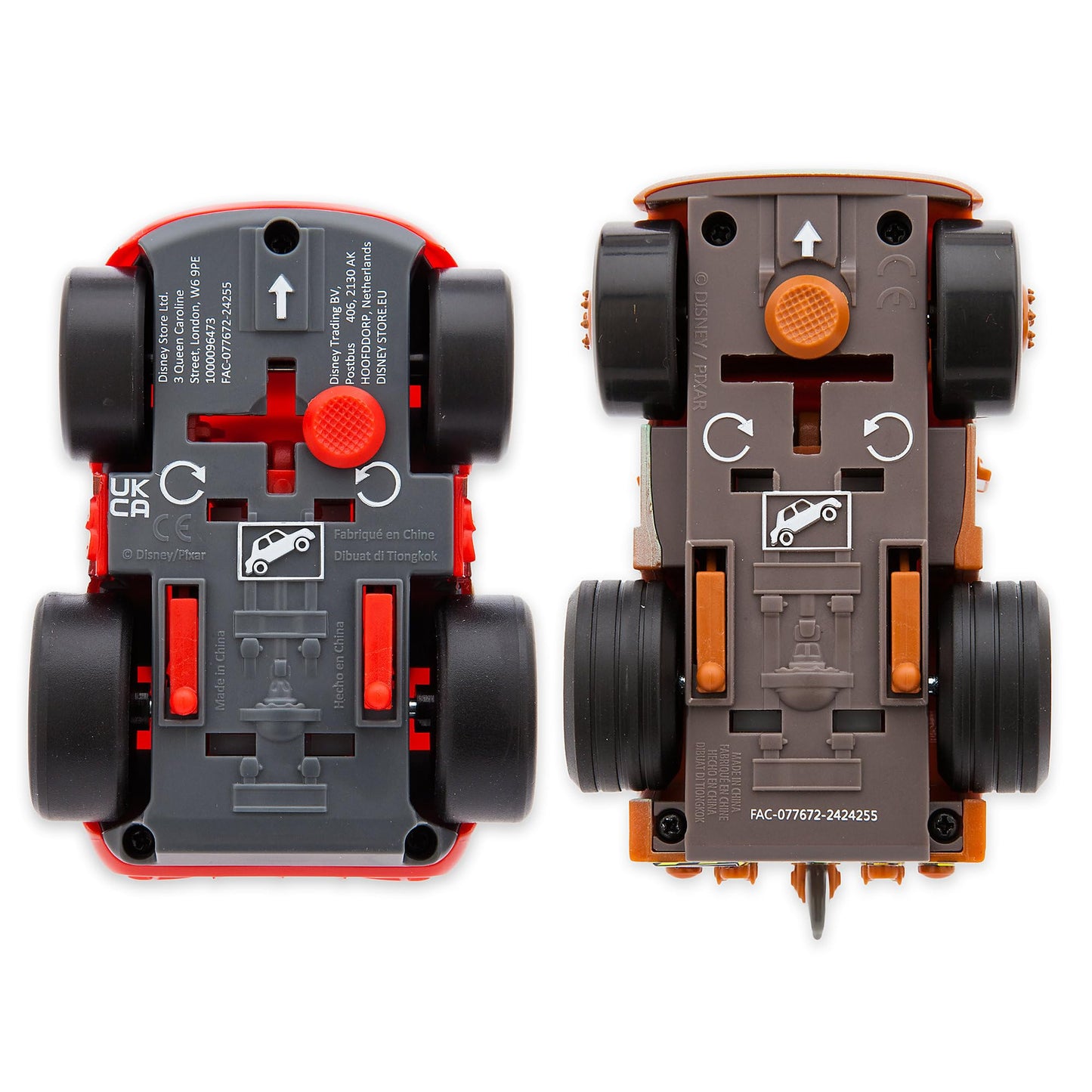 Disney Store Official Lightning McQueen & Tow Mater Pullback Stunt Car Set – 4 Tricks: Super Speed, Wheelie, Spin Right & Left – Fun Toy for Kids