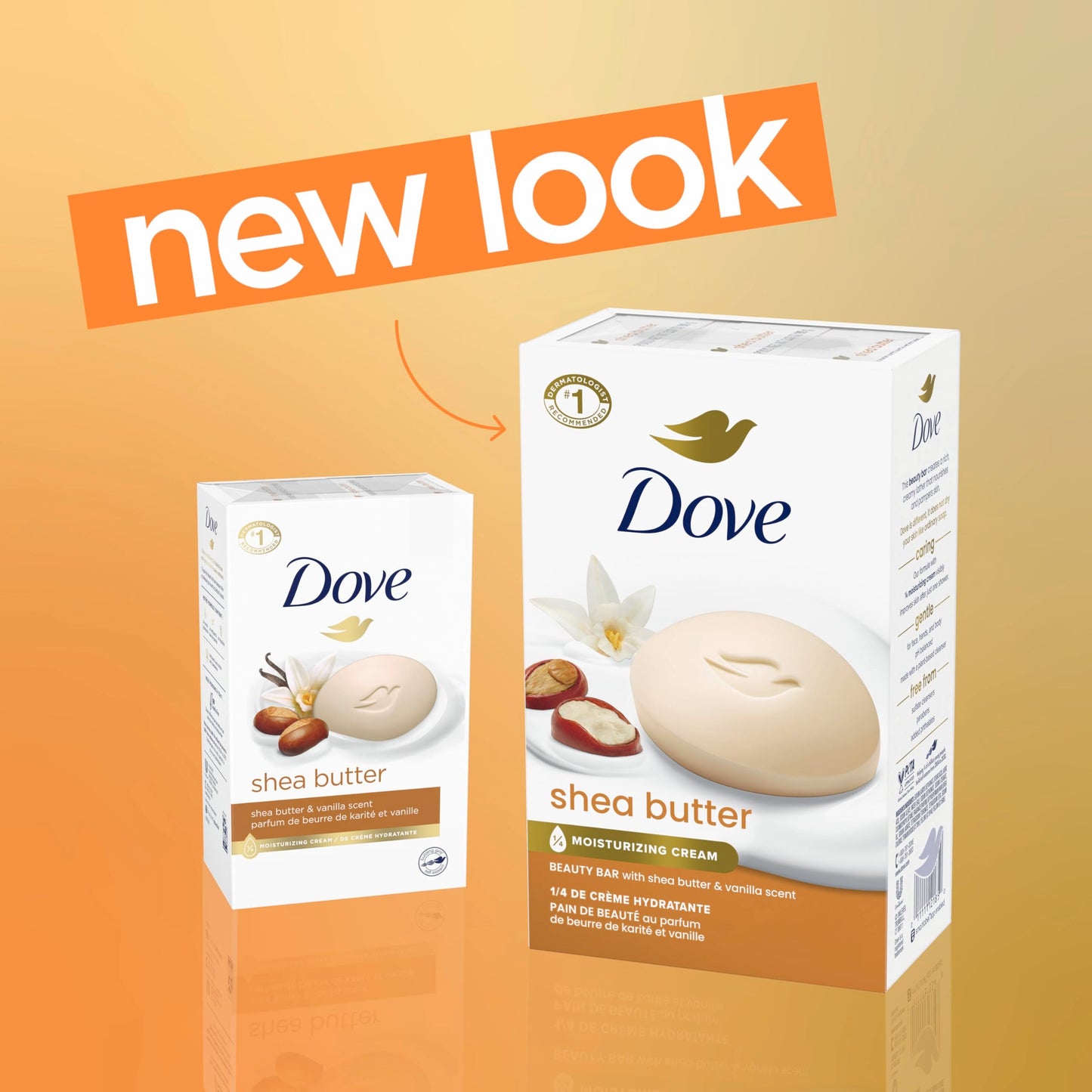 Dove Beauty Bar Soap Shea Butter, 8 Count