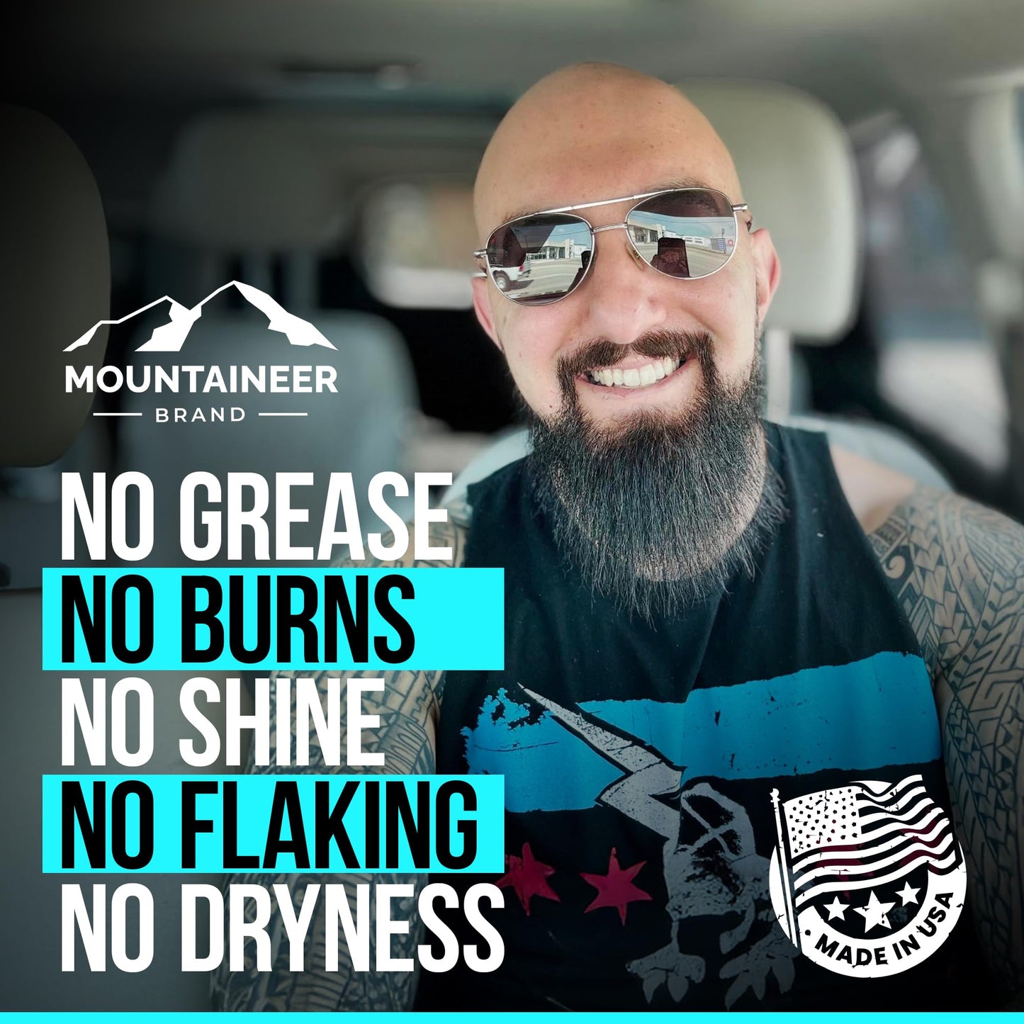 Mountaineer Brand Natural Moisturizer & Aftershave Balm for Men – Bald Head & Face Care, Non-Greasy, Refreshing Scent, 2oz, Made in USA