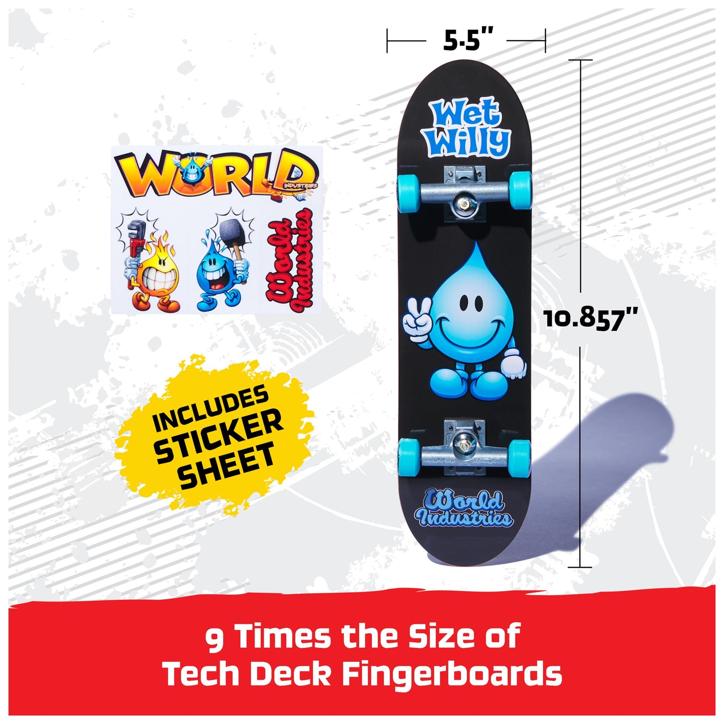 TECH DECK, World Industries Handboard; Authentic Mini Skateboards, Kids Toys for Boys & Girls, Ages 6 and up (Hands Use Only)