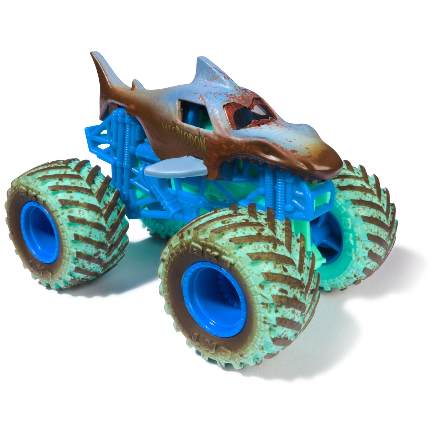 Monster Jam Mud Blasters, Grave Digger and Megalodon Color Changing Trucks 2-Pack, 1:64 Die Cast Vehicle, Kids Toys for Boys and Girls 3 and Up