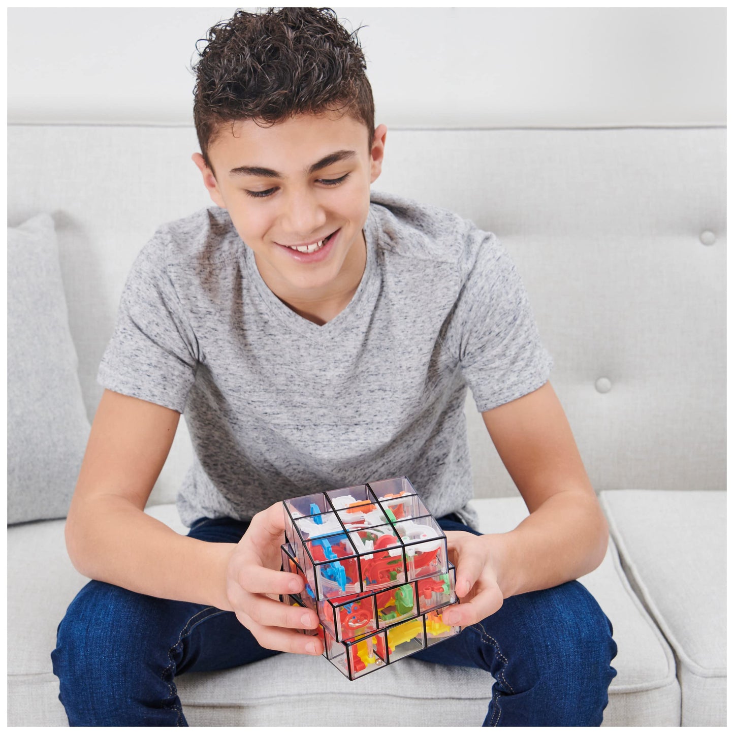 Rubik’s Perplexus Fusion 3x3 Gravity 3D Maze Game Brain Teaser Puzzle Ball | Anxiety Relief Items Cool Stuff | Sensory Toys for Adults & Kids Ages 8+